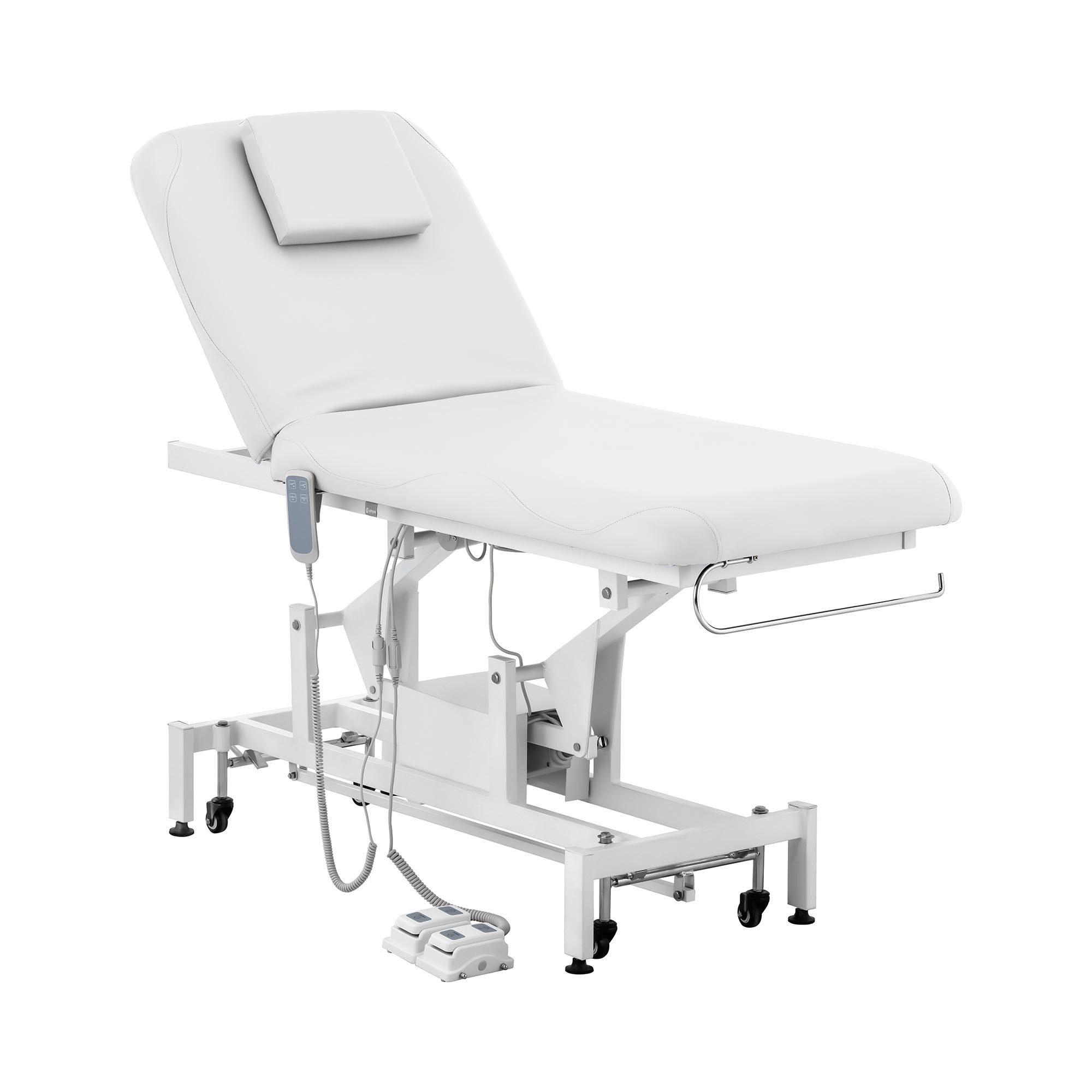 Physa Massageliege Massagetisch Massagebank Klappbar Elektrisch 200 kg Weiß, Weiß