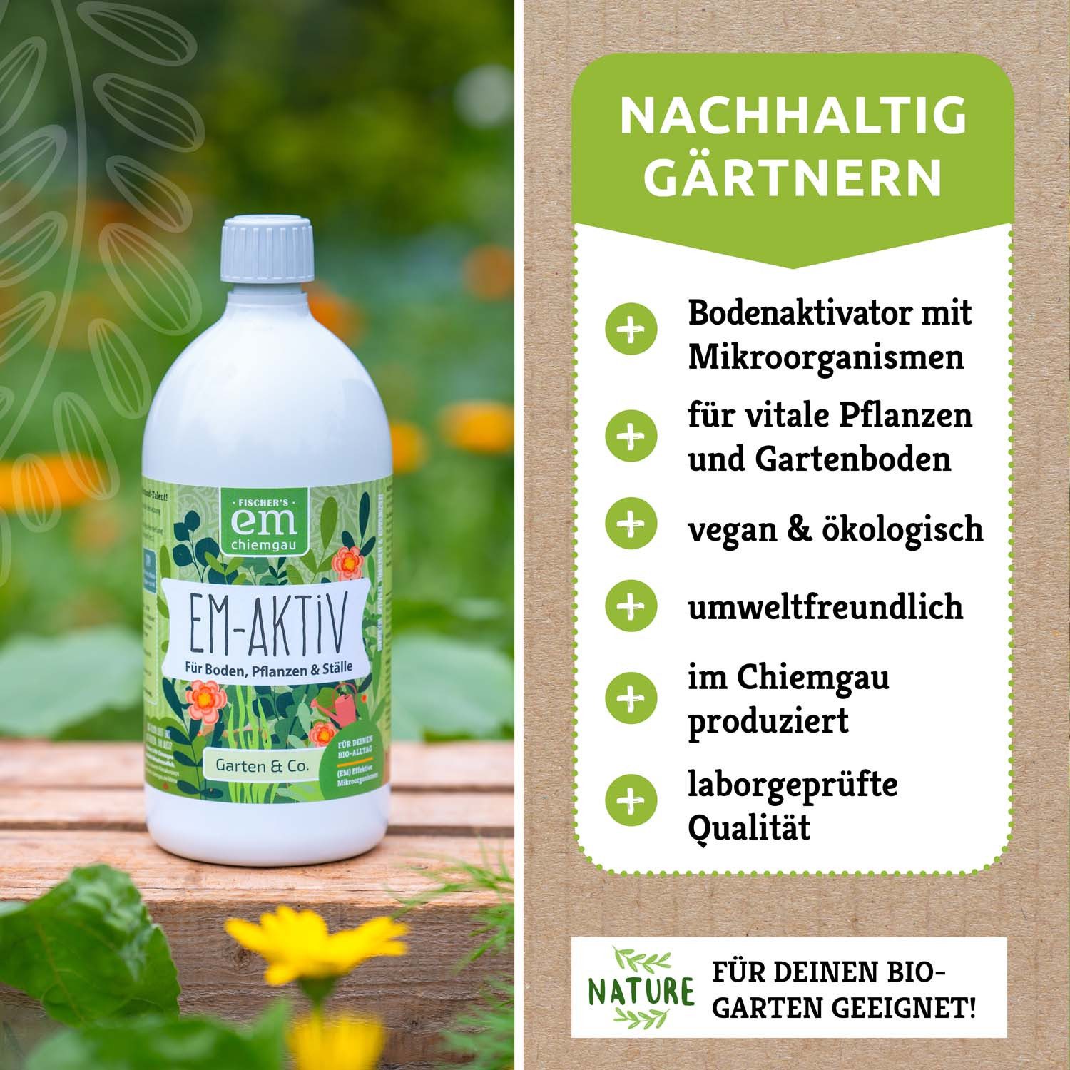 Fischer's EM-Chiemgau Bodenverbesserer EM-aktiv Bodenhilfsstoff und günstig online kaufen