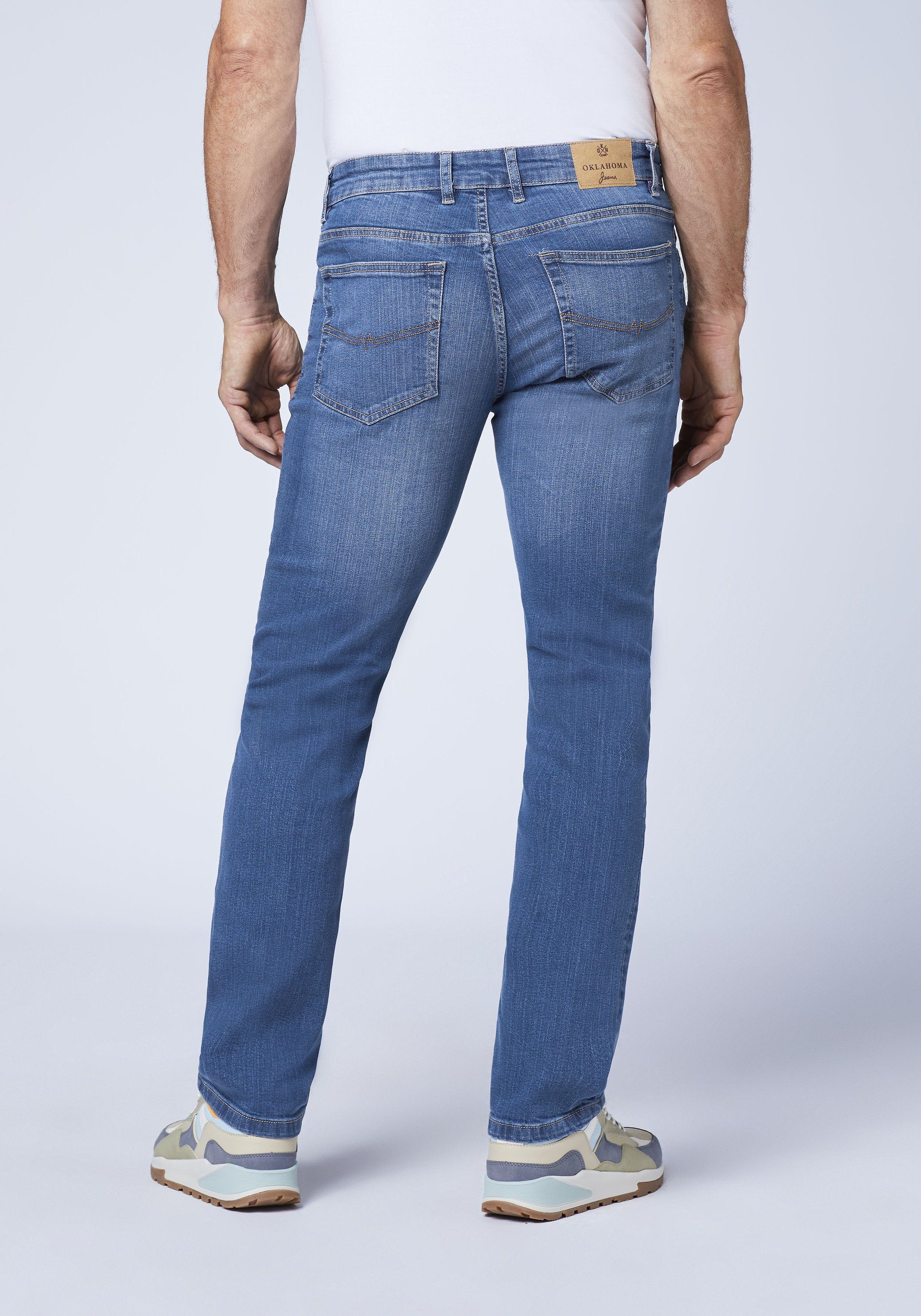 Oklahoma Jeans Straight-Jeans mit raffiniertem Schnitt (1-tlg)
