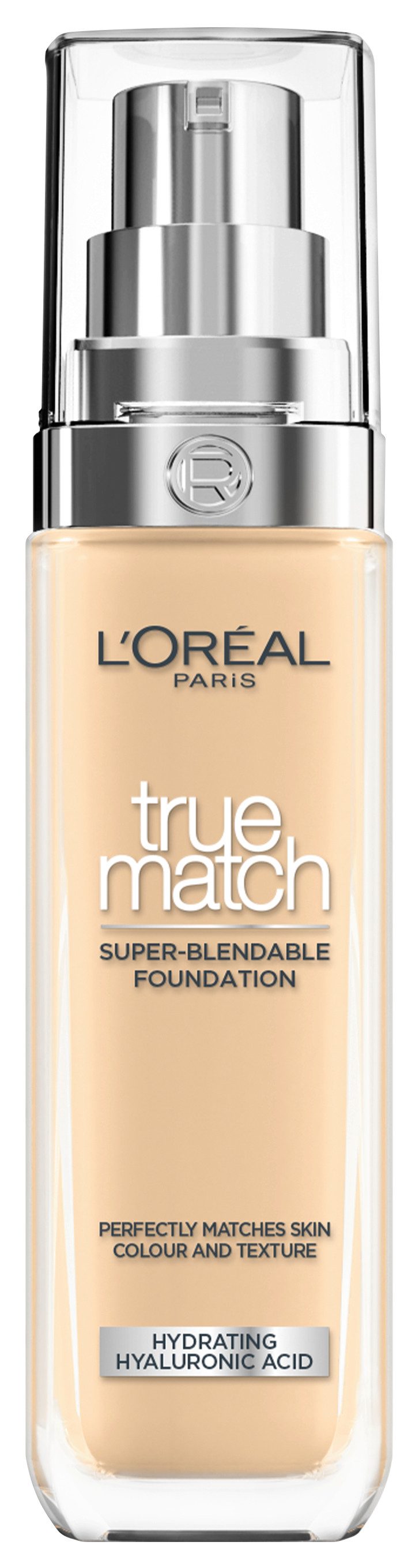 L'ORÉAL PARIS Foundation TRUE MATCH FOUNDATION, lässt sich mühelos verblenden, ohne sichtbare Ränder zu hinterlassen