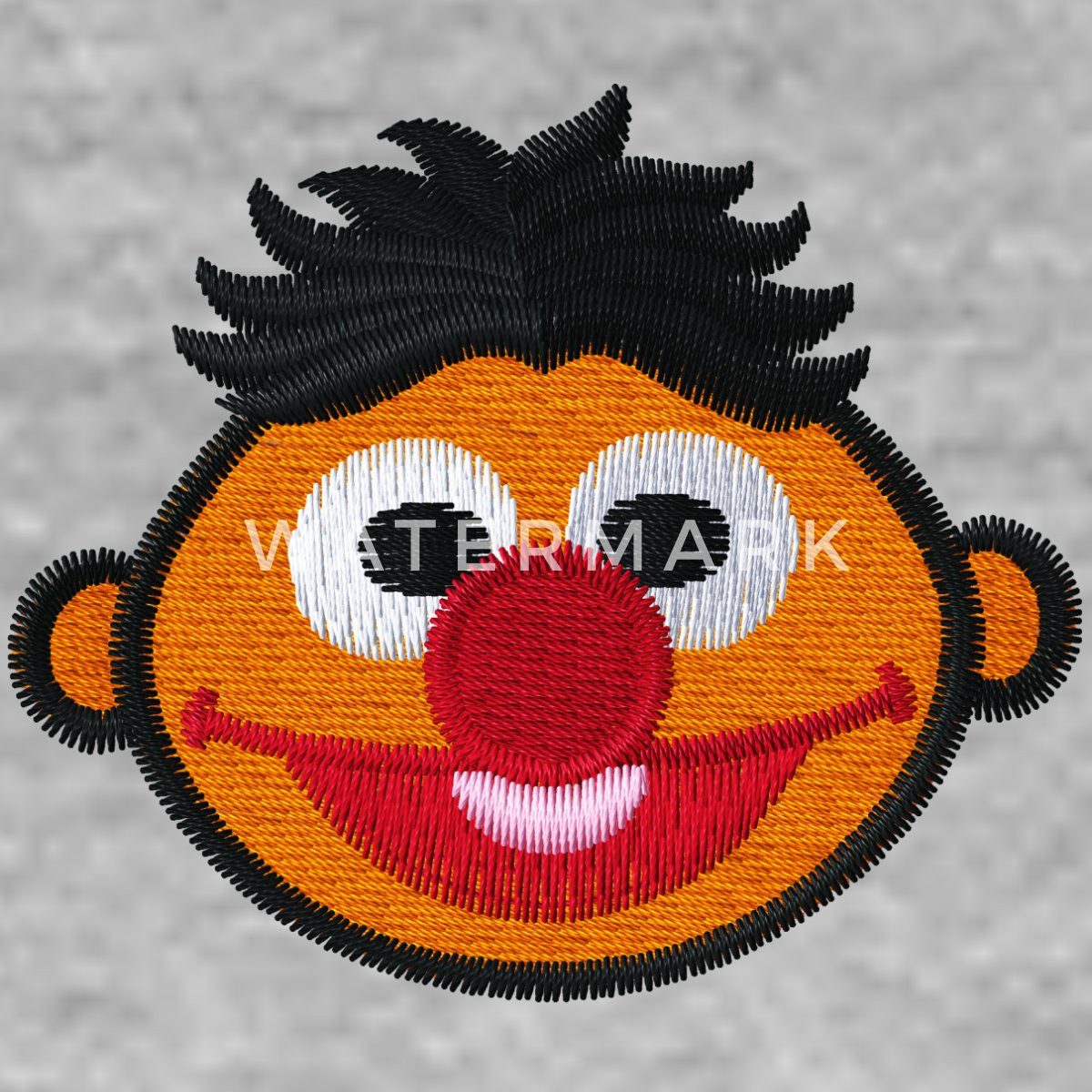 Spreadshirt T-Shirt Sesamstraße Ernie Als Stickmotiv Relaxed Fit Unisex T-Shirt (1-tlg)