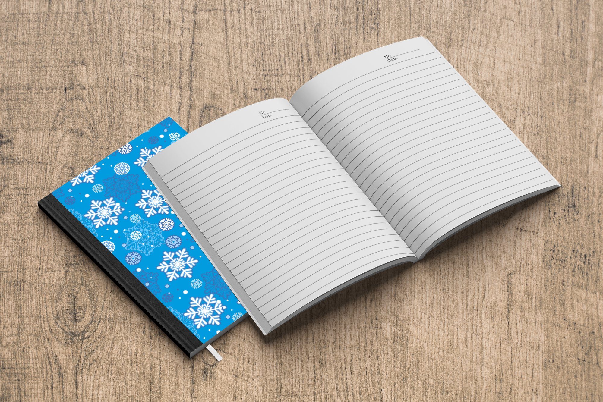 - Schneeflocke Notizbuch Seiten, - - MuchoWow Weihnachten Muster, Notizheft, Journal, Merkzettel, Tagebuch, 98 A5, Haushaltsbuch Winter