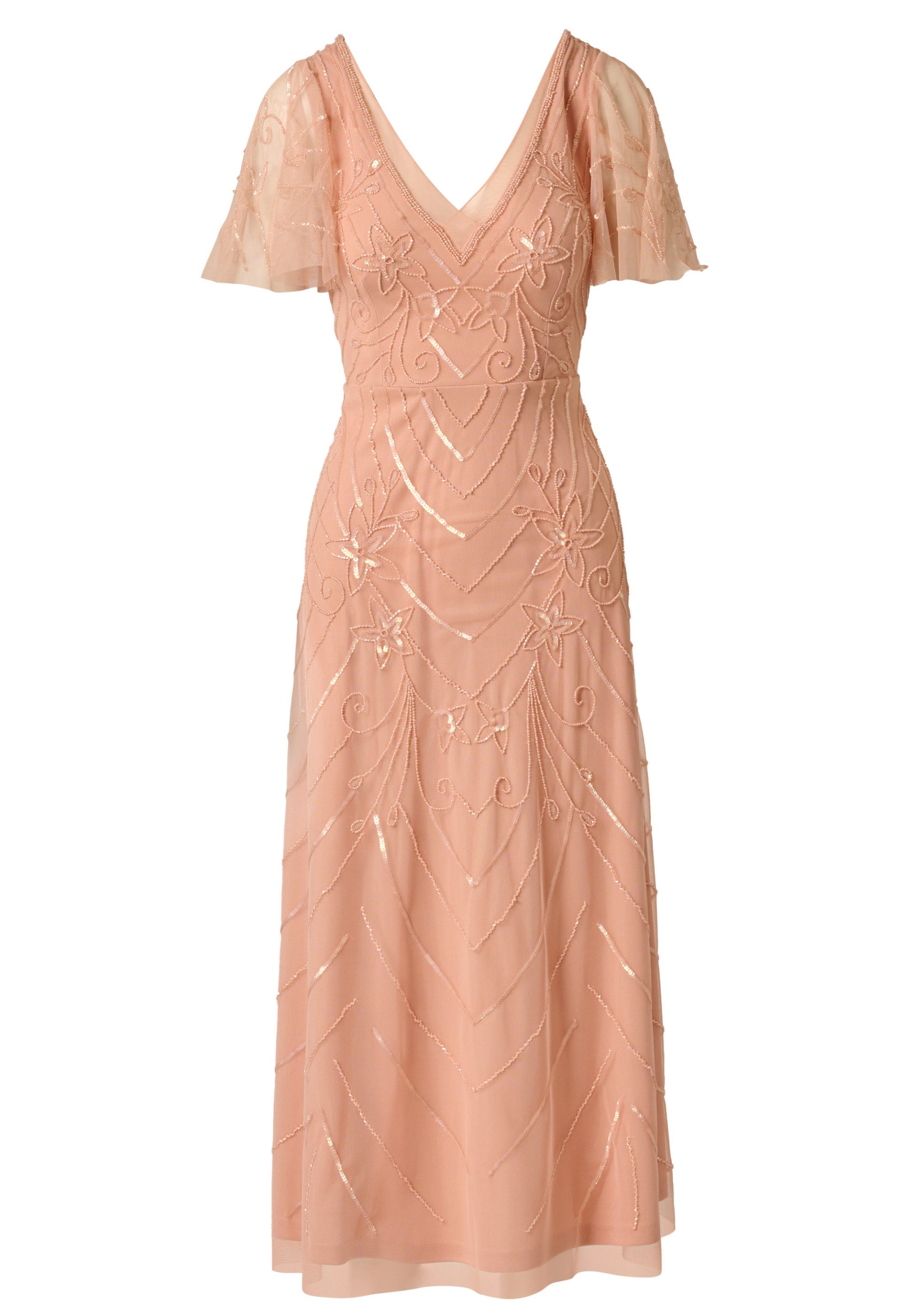 Abendkleid Bead Mesh Flutter Dress