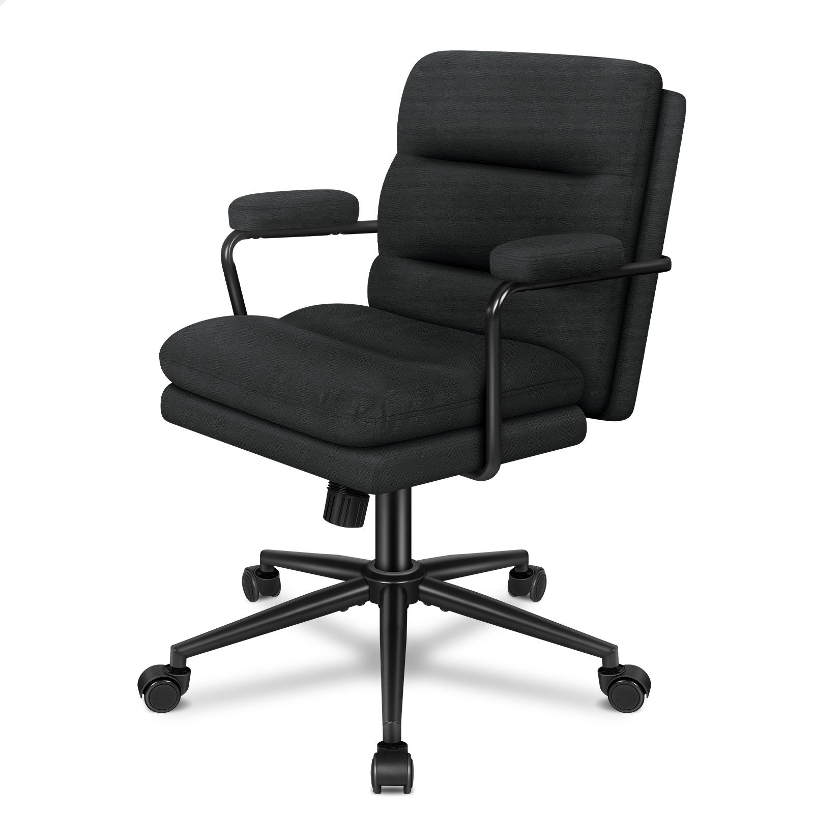 ALFORDSON Bürostuhl ergonomisch mit Lendenstütze, Chenille-Gewebe, Computerstuhl (1 St), Roll-Schwenk-Exekutiv-Armlehnenstuhl, Bequemer Schminkstuhl