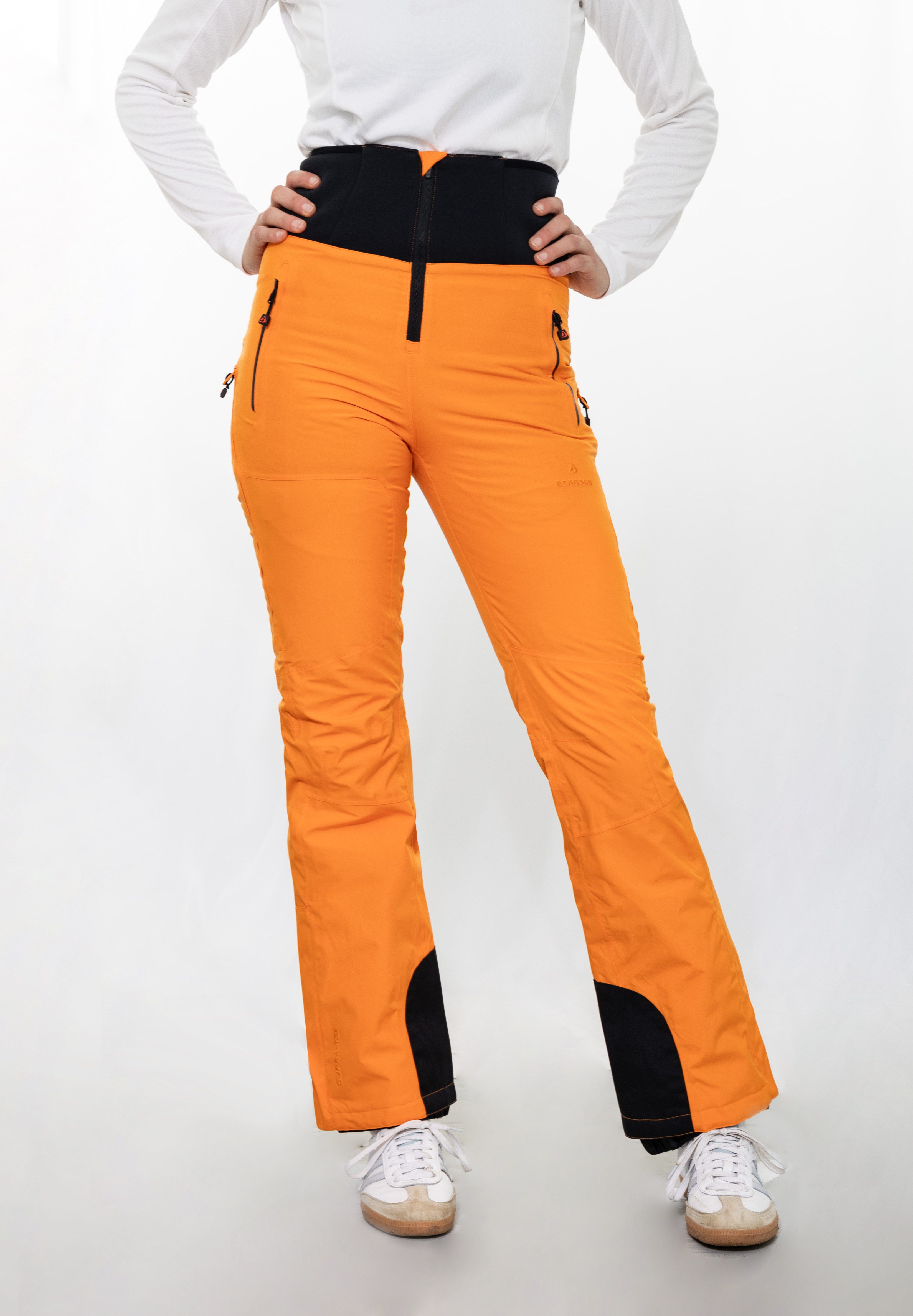 Bergson Skihose MIEN Slim Damen Skihose, wattiert, 20000 mm Wassersäule, Kurzgrößen, orange