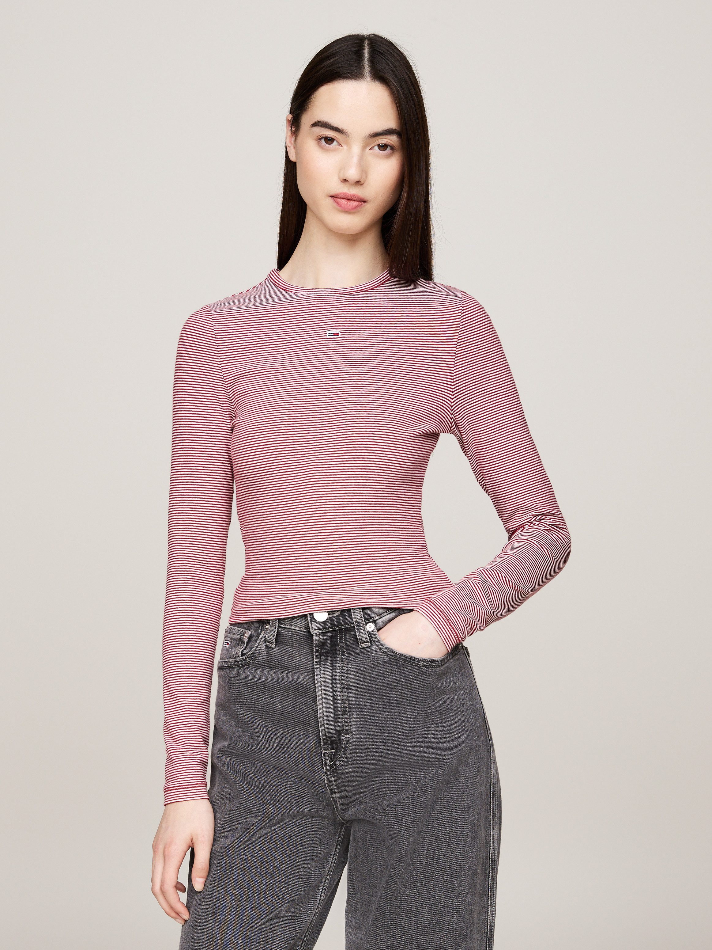 Tommy Jeans Langarmshirt TJW SLIM STRIPE günstig online kaufen