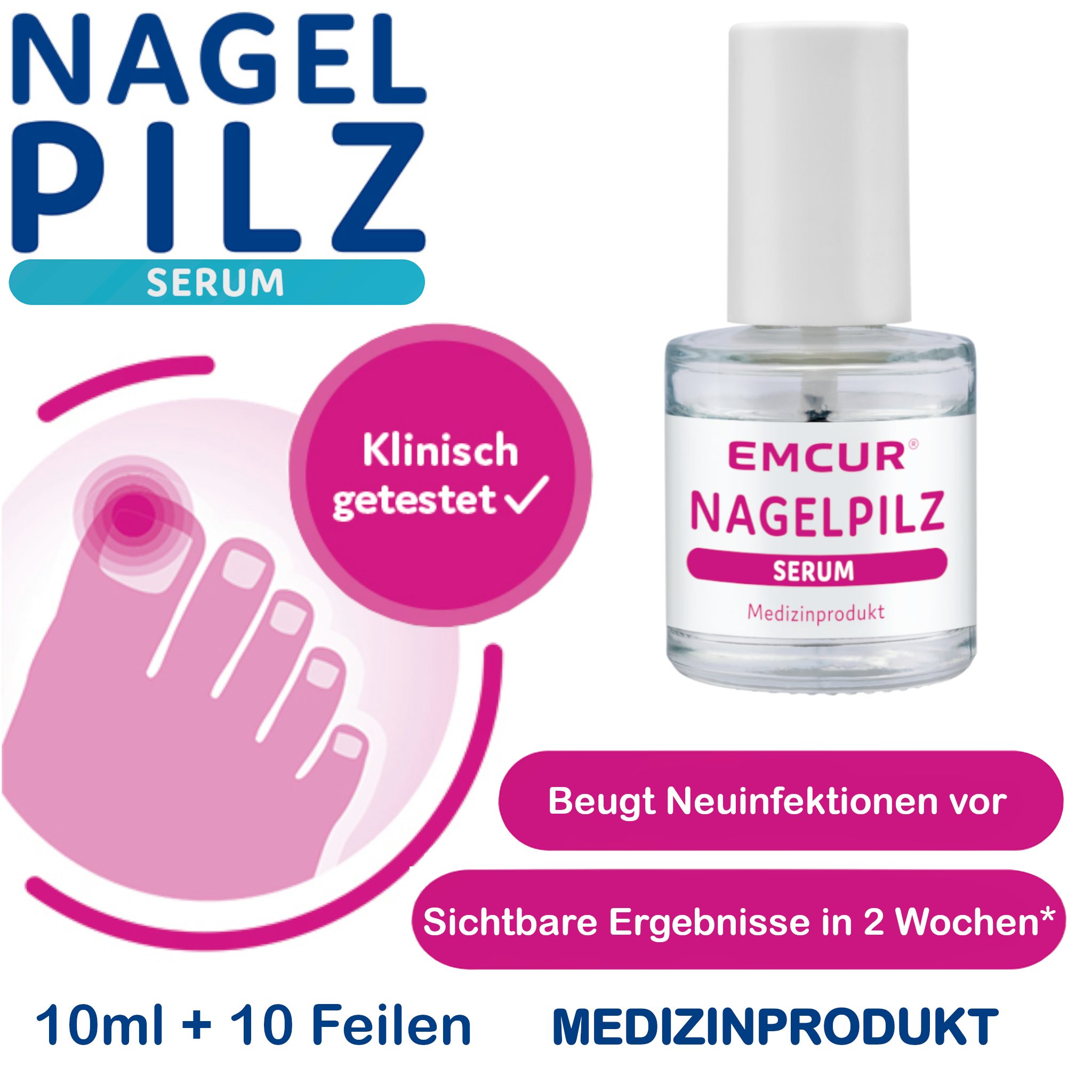 EMCUR Nagelpilz-Behandlungsstift Nagelpilz-Serum, zur Behandlung und gegen Neuinfektionen, 10 ml