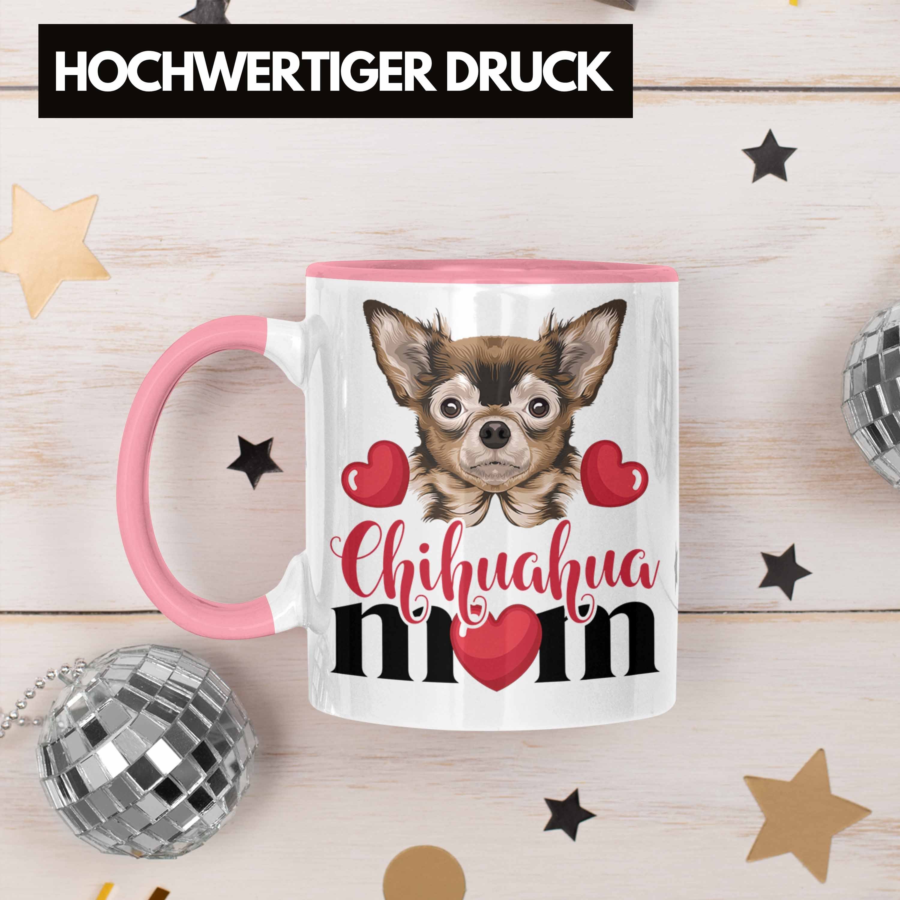 Rosa Tasse Tasse Besitzer Mama Trendation Geschenkidee Frauchen Chihuhahua Kaffee-Becher Mom