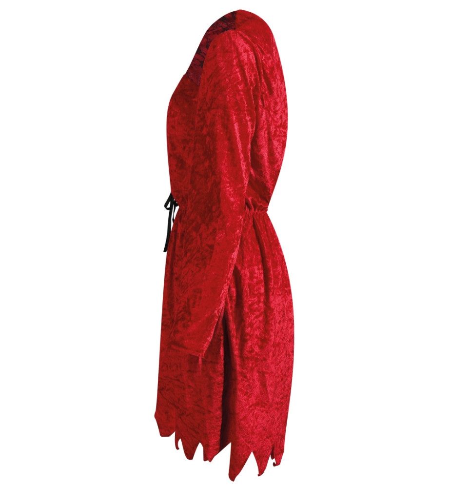 Fries Teufel-Kostüm Teufelin Satansbraten Kleid Rot Halloween Karneval Fasching Party