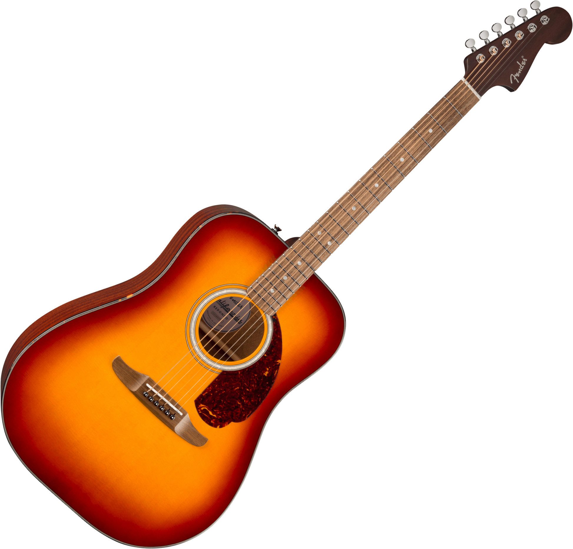 Fender Westerngitarre Fender California Deluxe Redondo Sienna Sunburst, Dreadnought, Dreadnought Westerngitarre mit Massivdecke