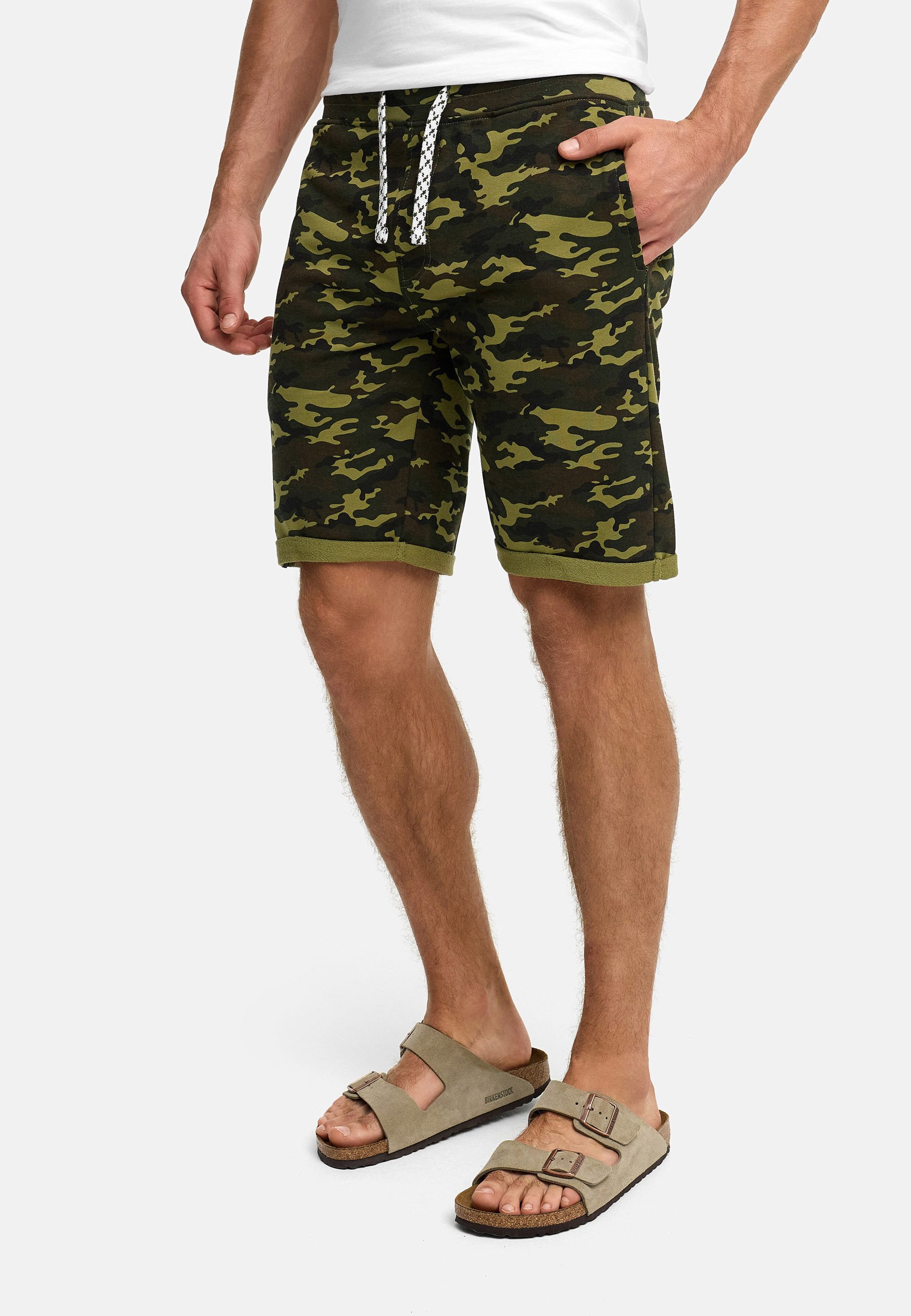Indicode Sweatshorts INStormwin elastischer Bund mit Kordelzug