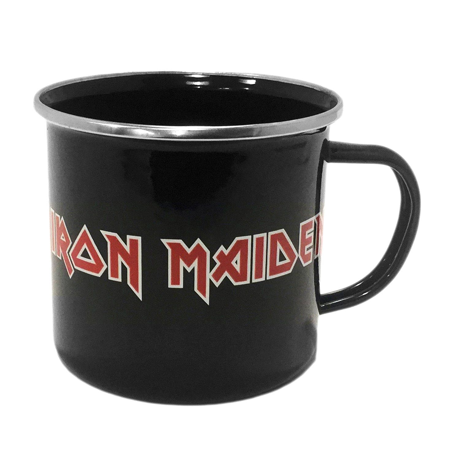 Klangundkleid Tasse Iron Maiden Tasse LOGO Emaille Kaffeebecher