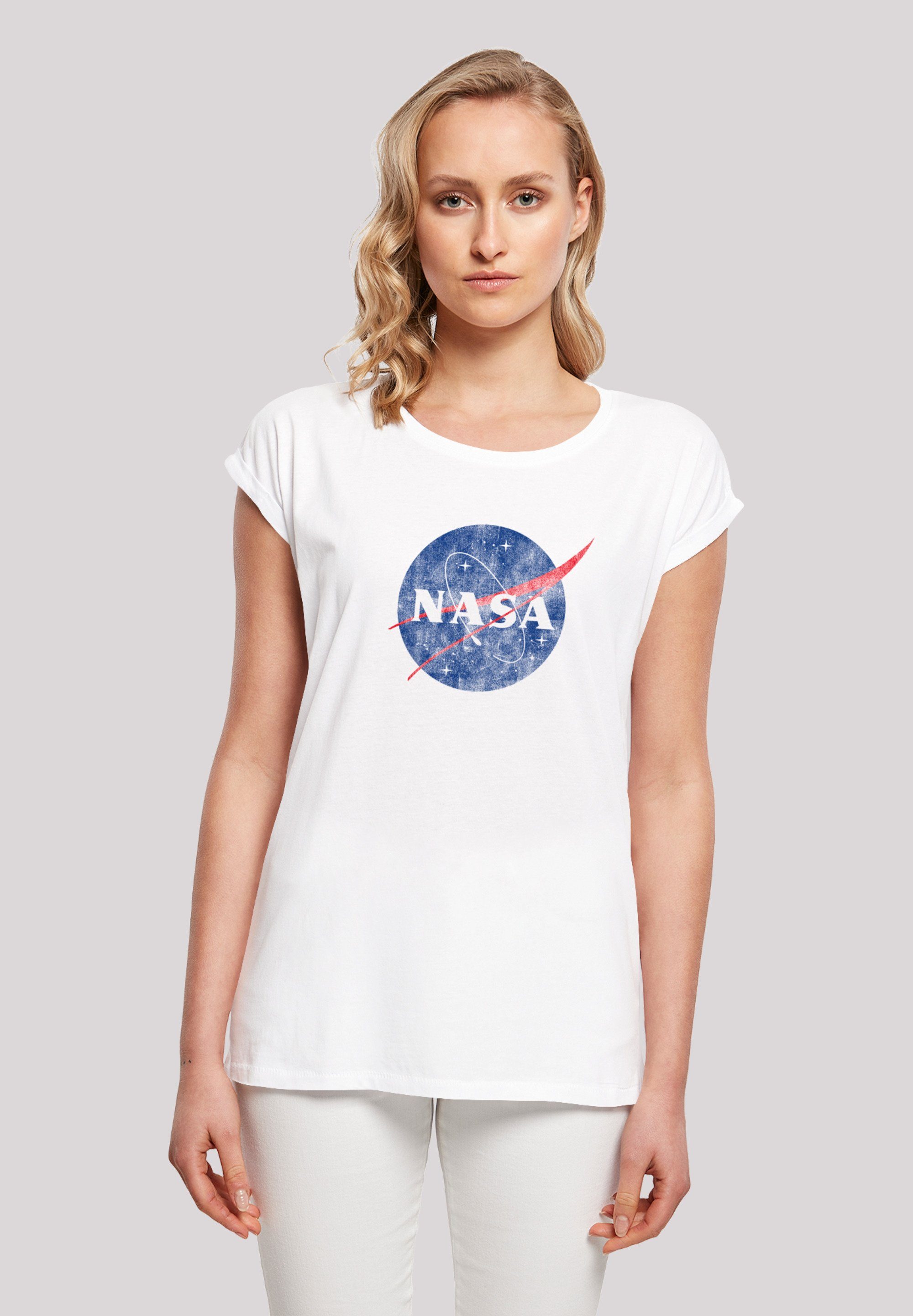F4NT4STIC T-Shirt NASA Classic Insignia Logo Distressed' Print