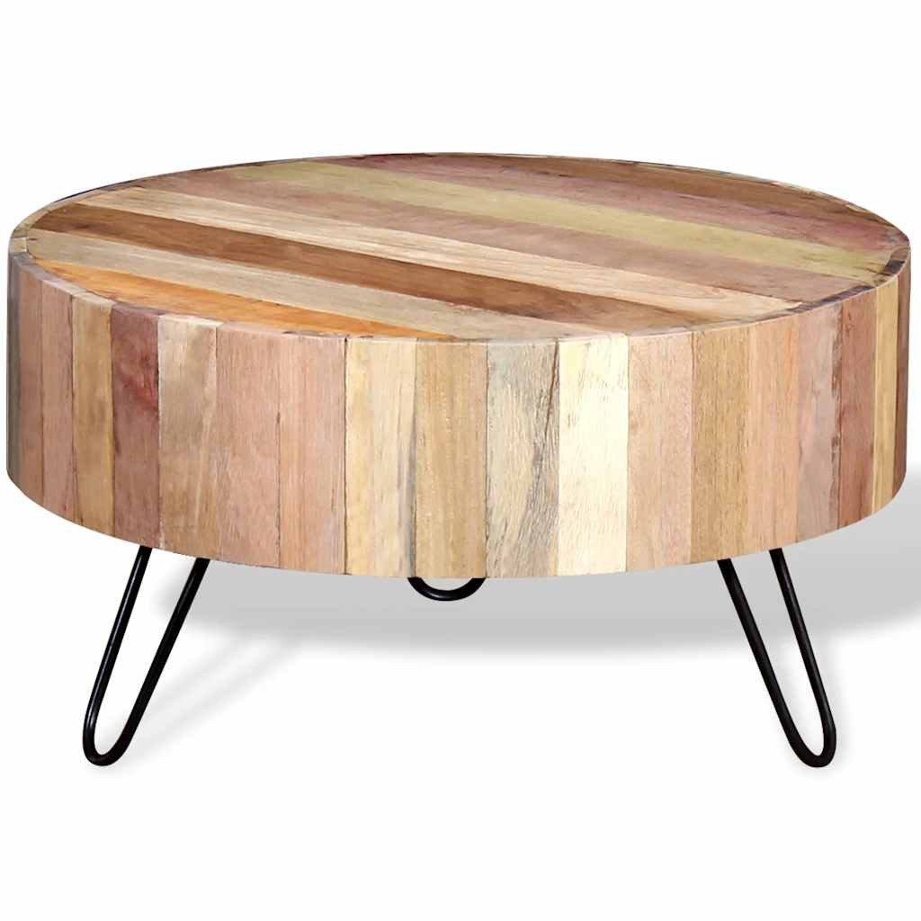 vidaXL Couchtisch Couchtisch Altholz Massiv (1-St), Massivholz Couchtisch Beistelltisch Sofatisch Kaffeetisch Wohnzimmer – Bild 4 von 5