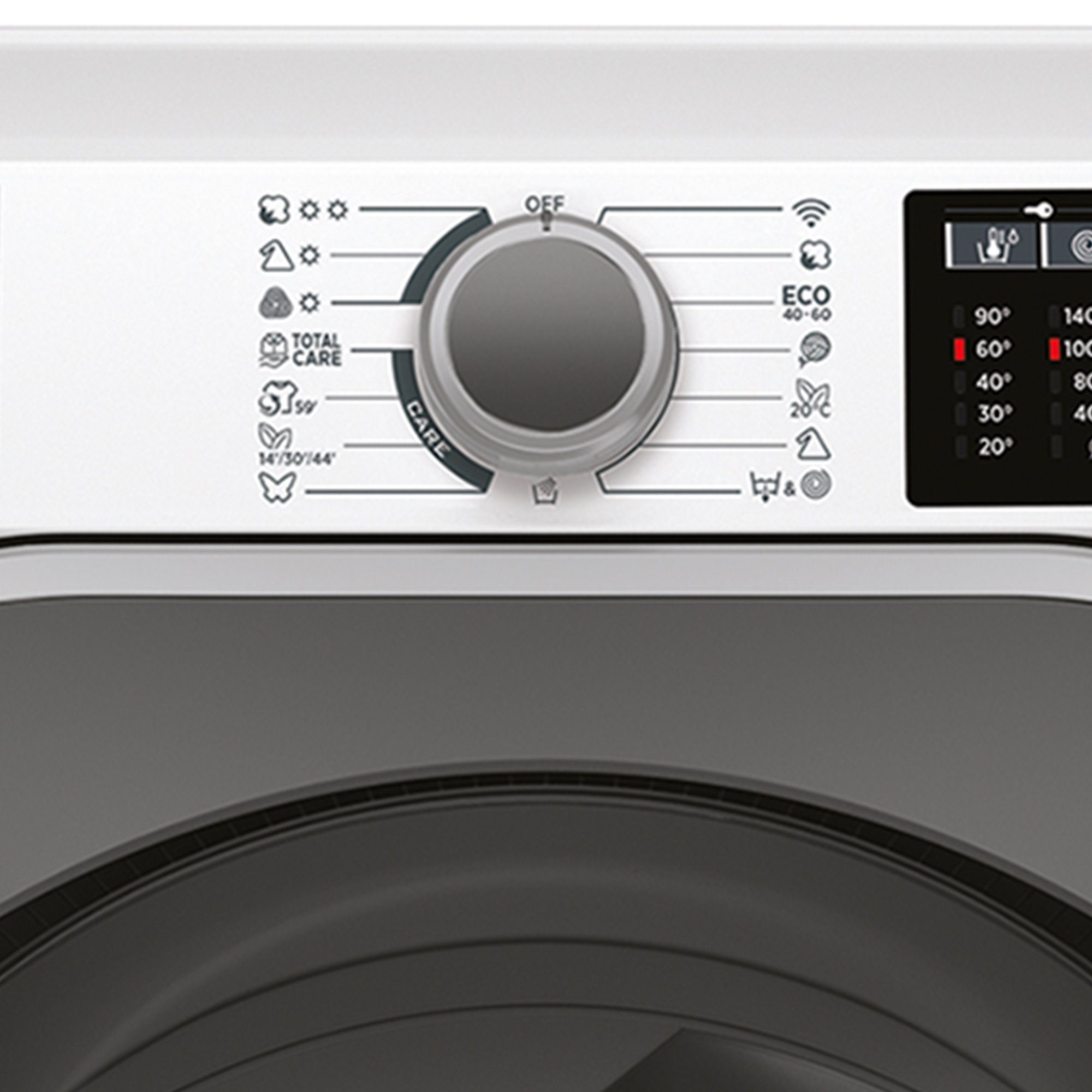 Hoover Waschtrockner H-WASH500 HDQ 496AMBS/1-S, 9,00 kg, 6 kg, 1400 U/min, hOn App / Wi-Fi + Bluetooth, Aquastop-Schlauch, Inverter Motor