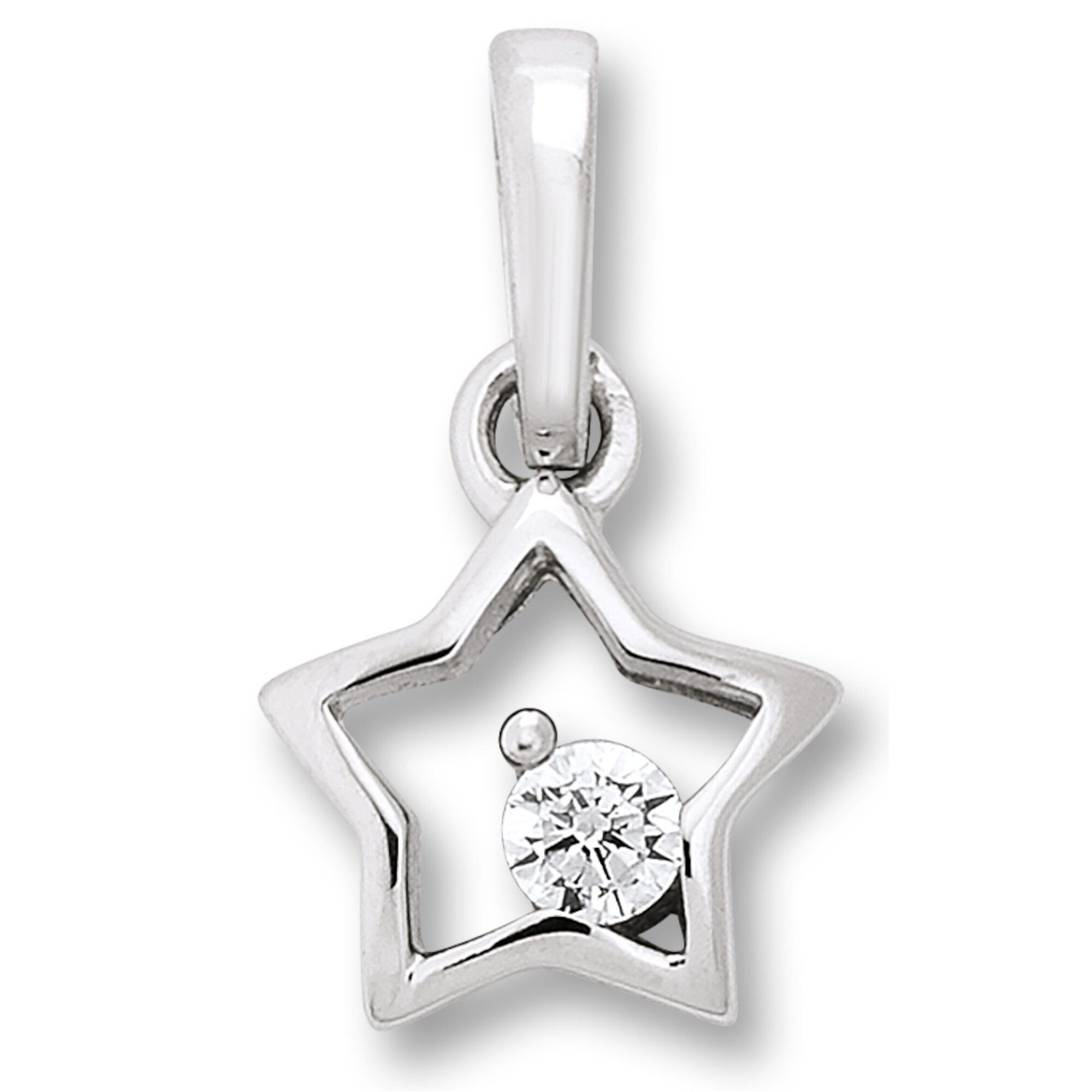 aus Silber Schmuck ELEMENT Stern Anhänger Stern ONE Silber, Kettenanhänger 925 Damen Zirkonia