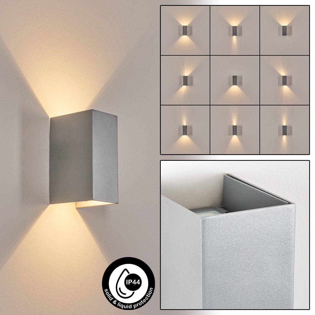 hofstein Außen-Wandleuchte Wandlampe aus Metall in günstig online kaufen
