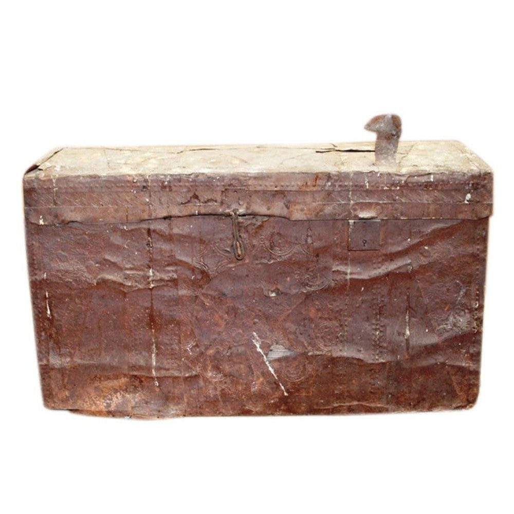 Luxury-Park-Direct Kommode Truhe aus Metall Antiklook Gebrauchsspuren shabby chic. Luxury-Park
