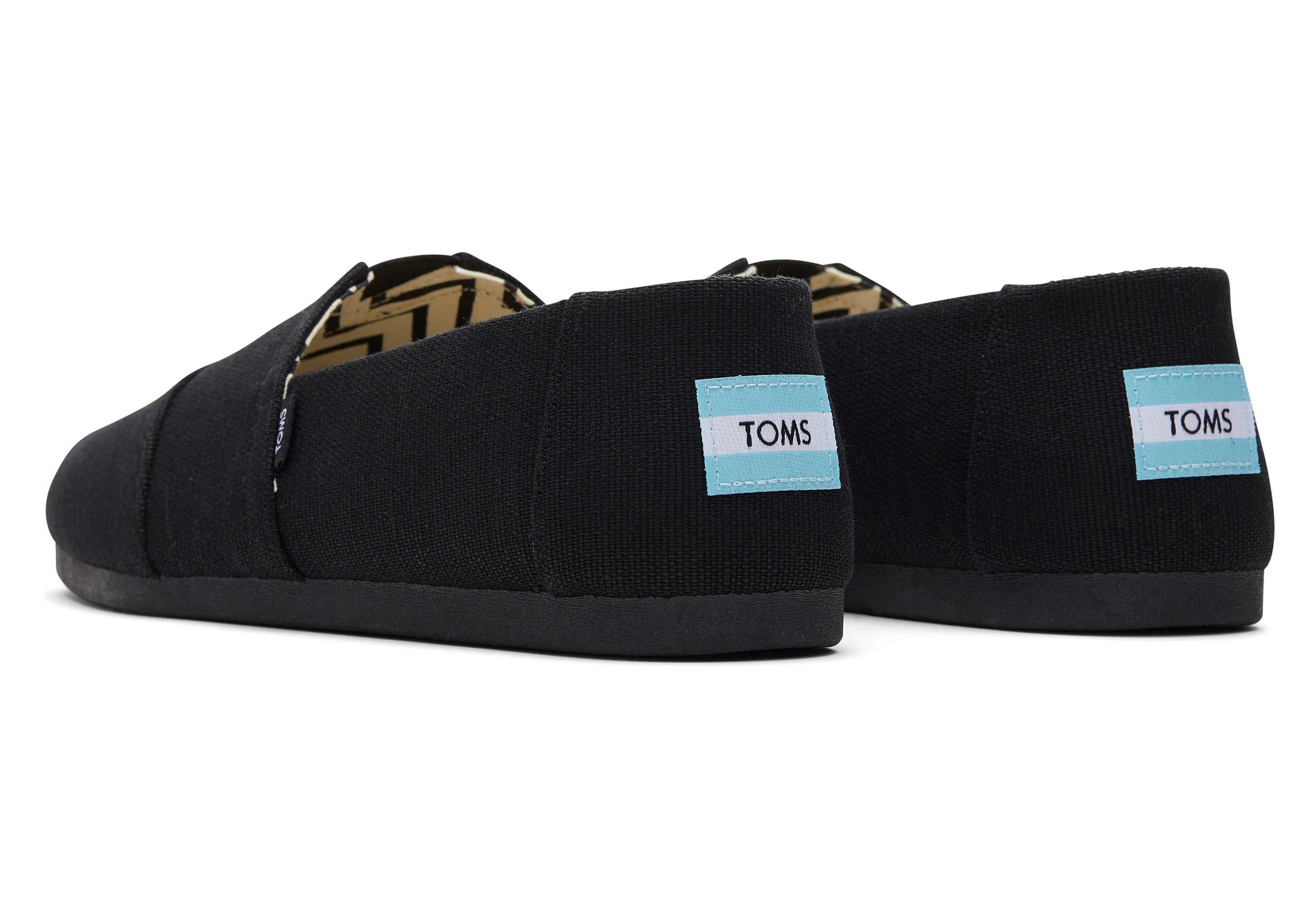 TOMS Alpargata-Slip-on aus Heritage-Canvas komplett Schwarz Hausschuh