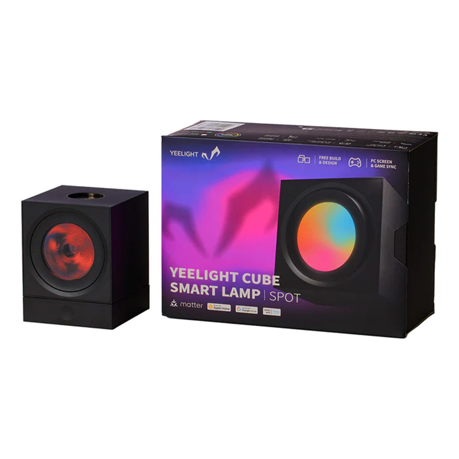 yeelight Light Gaming Cube Spot and Rooted Base Wi-Fi, LED fest integriert, Farbwechsler, Akzentlicht