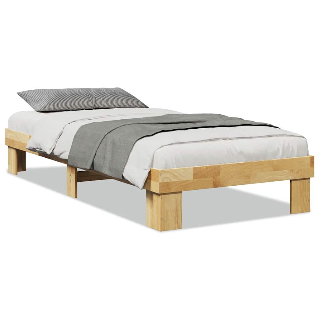 vidaXL Bett Massivholzbett ohne Matratze 75x190 cm Eichenholz günstig online kaufen
