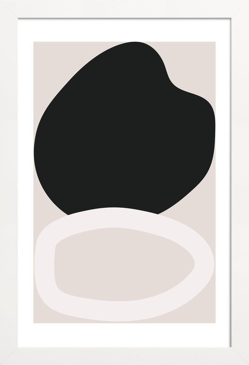 Graphite St), cm Galeriequalität Poster mit Juniqe weißen in Poster 1 einem breiten, mit Rand Fine-Art-Print (1 Holzrahmen,