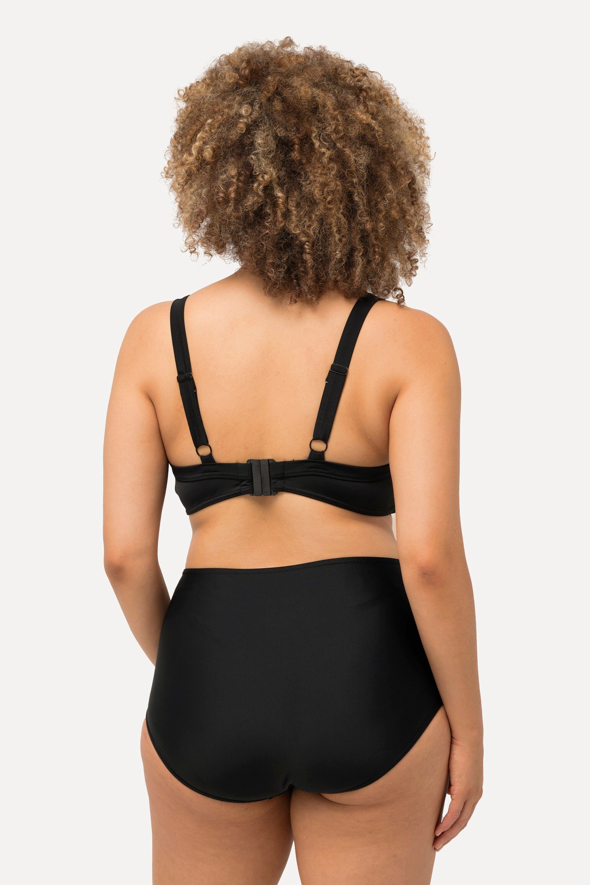 Ulla Popken Bustier-Bikini Bikini-Top Drapierung Softcups Träger verstellbar