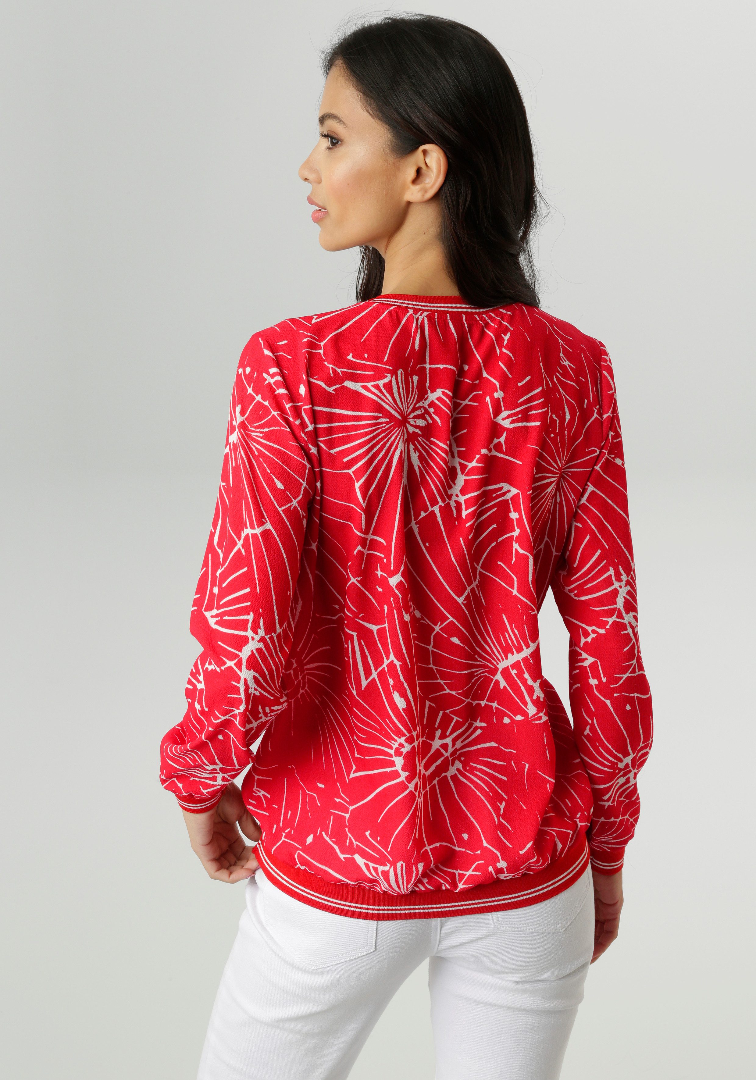 Aniston SELECTED Shirtbluse mit sportiven Bündchen günstig online kaufen