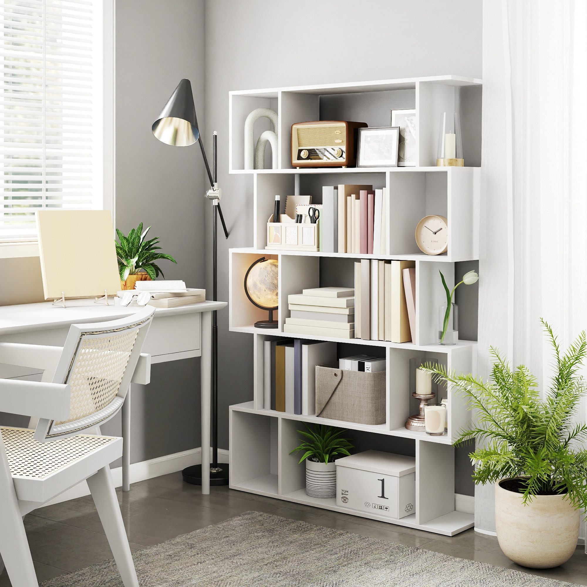 VASAGLE Bücherregal, 5 stöckiges, Lagerregal, Aufbewahrungsregal, günstig online kaufen