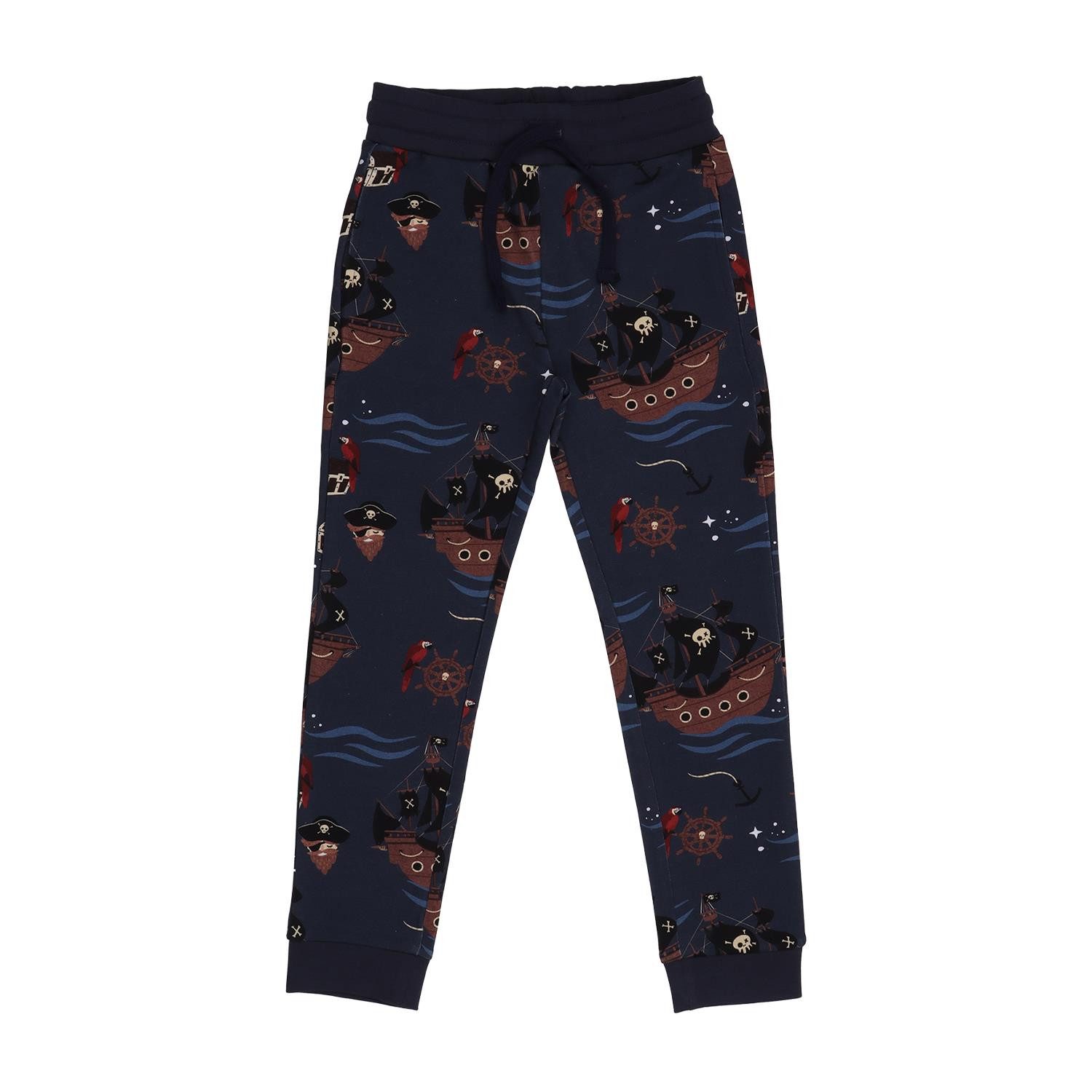 Jogger Pants Jogginghose aus Bio-Baumwolle mit Piratenmotiv für Kinder