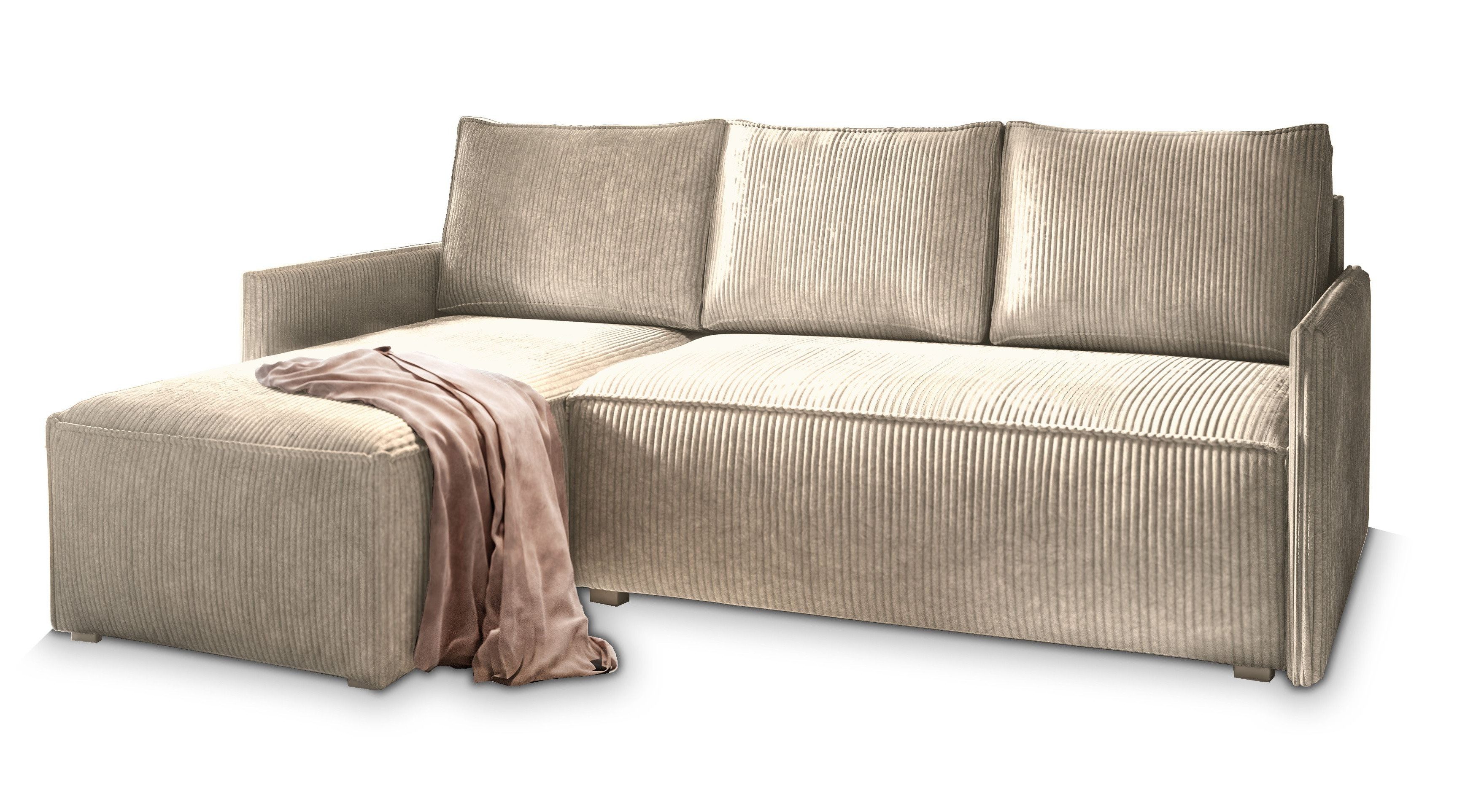 Masseno Ecksofa PERUSI mit Schlaffunktion L-Form, Sofa mit Bettkasten günstig online kaufen