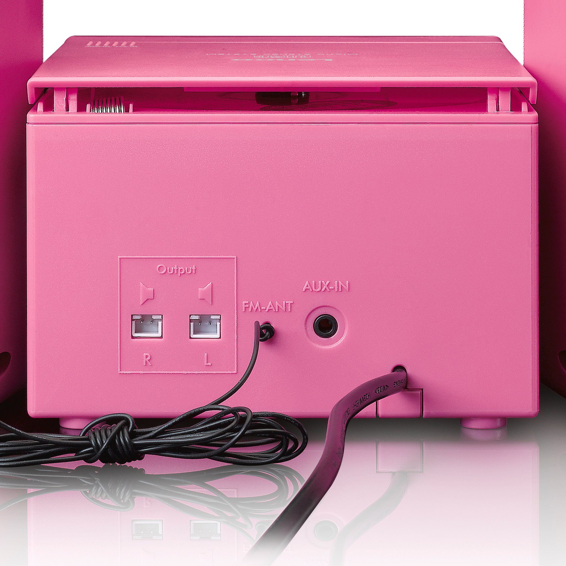 (FM-Tuner) Stereoanlage - Pink Lenco MC-013PK Stereoanlage