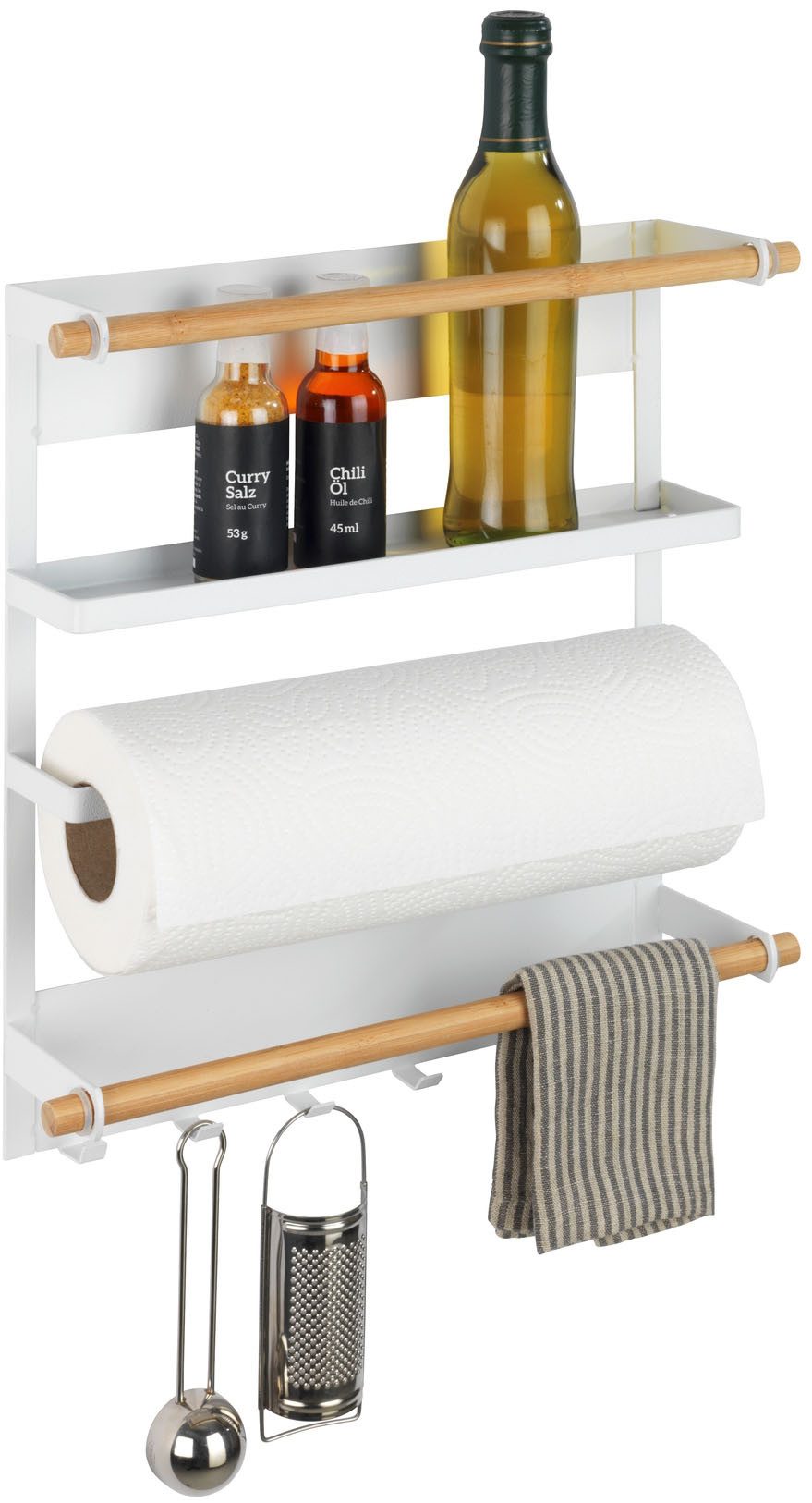 WENKO Küchenregal Modell Magna, magnetisches Regal mit Küchenrollenhalterun günstig online kaufen