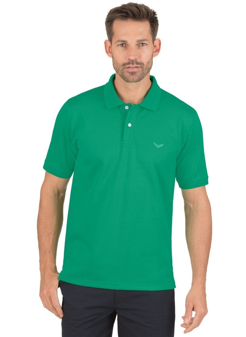 green Poloshirt TRIGEMA Piqué Trigema Poloshirt DELUXE