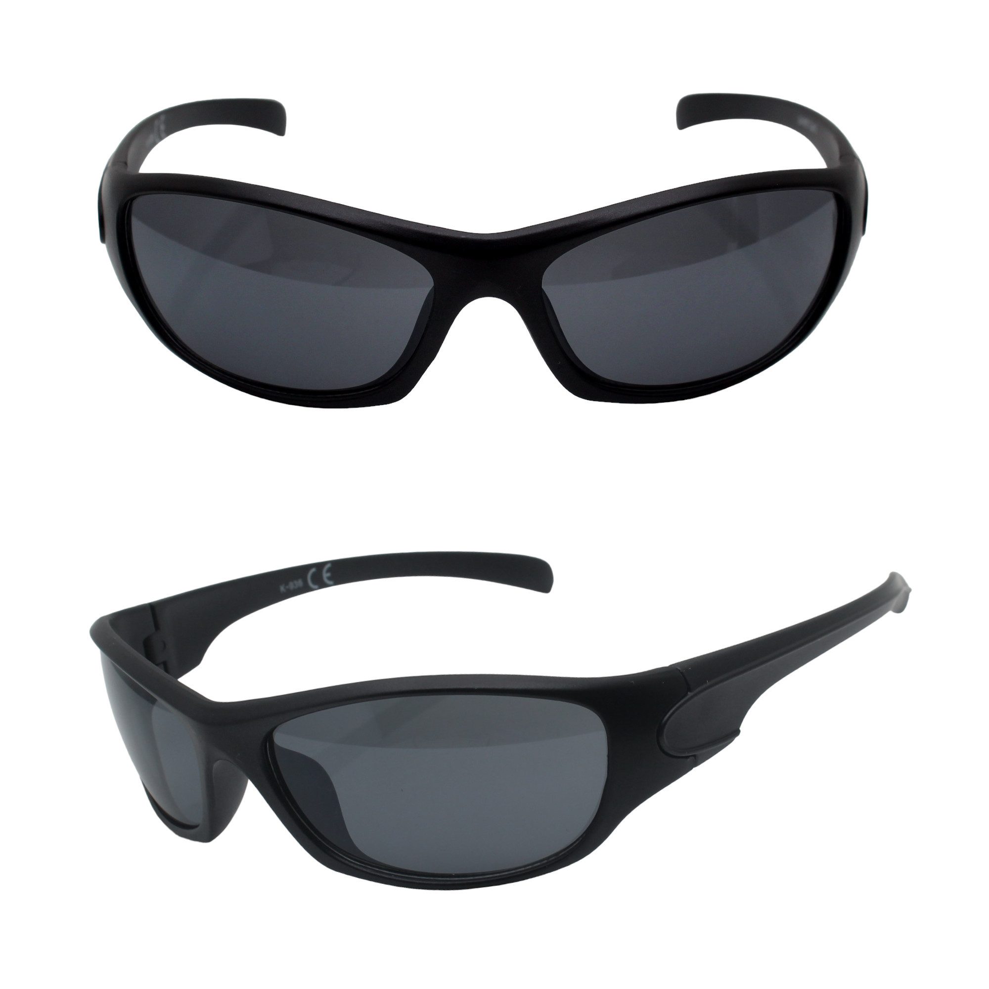 Vaccari-design Sonnenbrille Kinder Sportbrille für 6 bis 12 Jahre Jungen Radbrille UV400 Wrap Around Brille in Grau Metallic mit Brillenbeutel