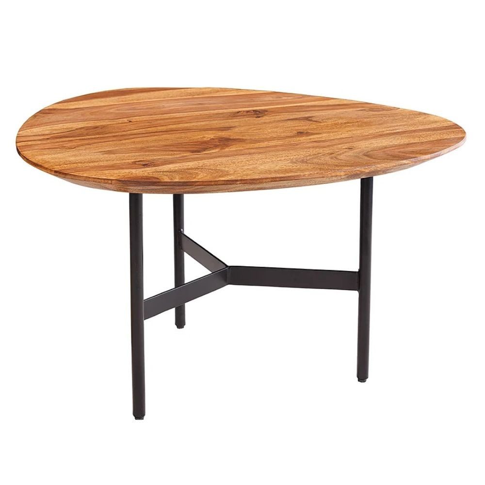 LebensWohnArt Couchtisch Design Couchtisch BELLEZA 60cm natural Holzmerkmale