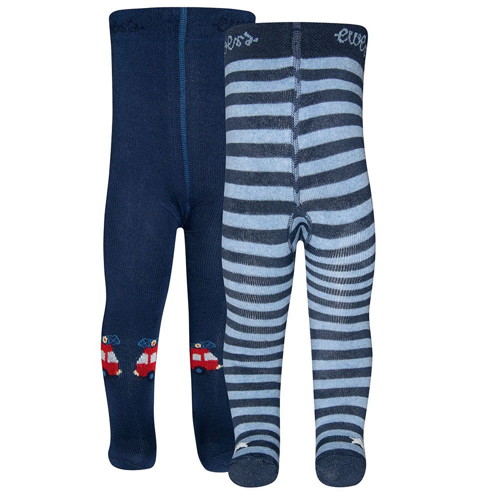Ewers Strumpfhose Strumpfhose 2er Pack Feuerwehr/Ringel (2 St. 2er-Set) 75% Baumwolle, 23% Polyamid, 2% Elasthan