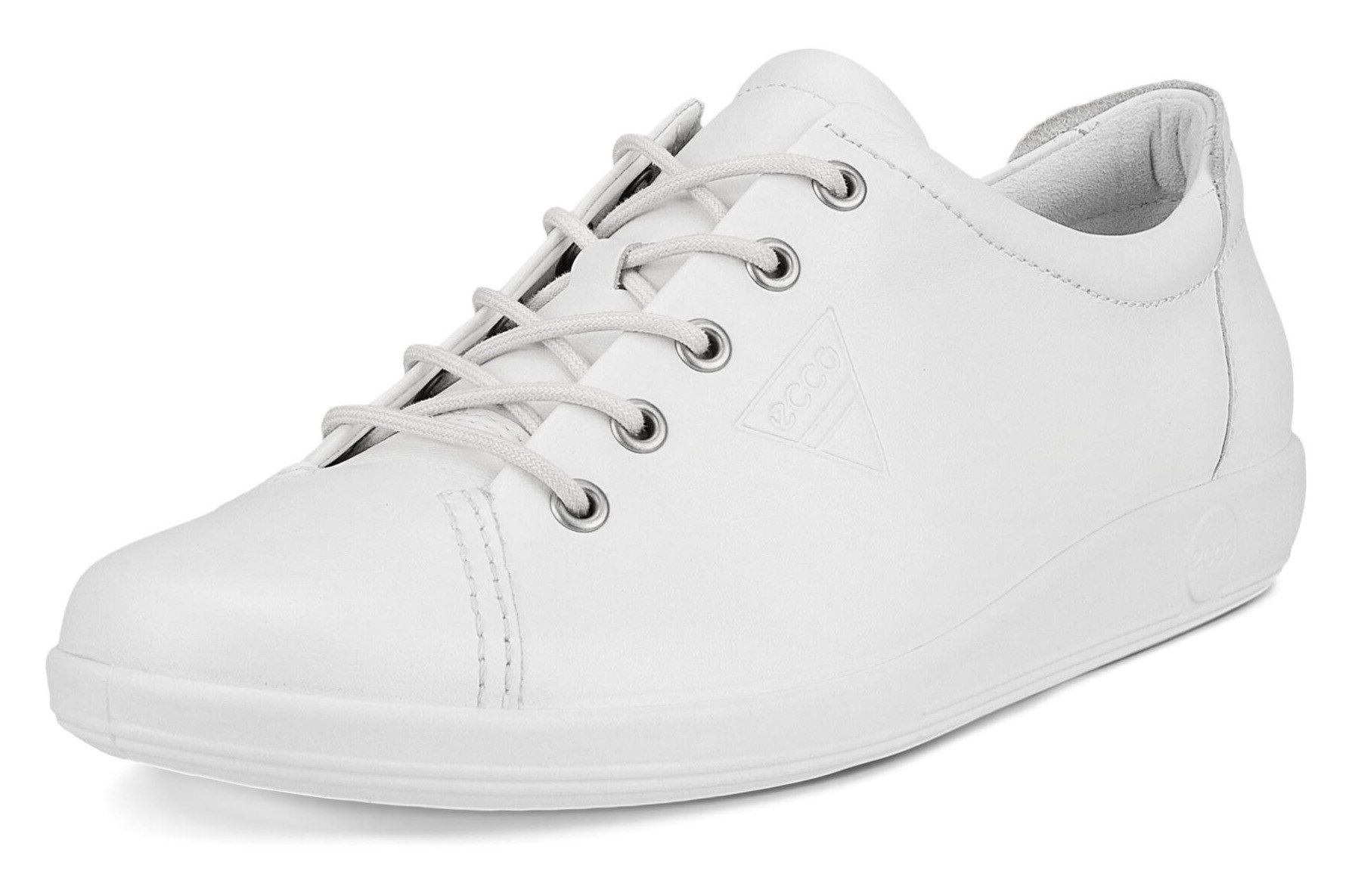 Ecco Soft 2.0 Sneaker, Freizeitschuh, Halbschuh, Schnürschuh mit Retro-Shilouette