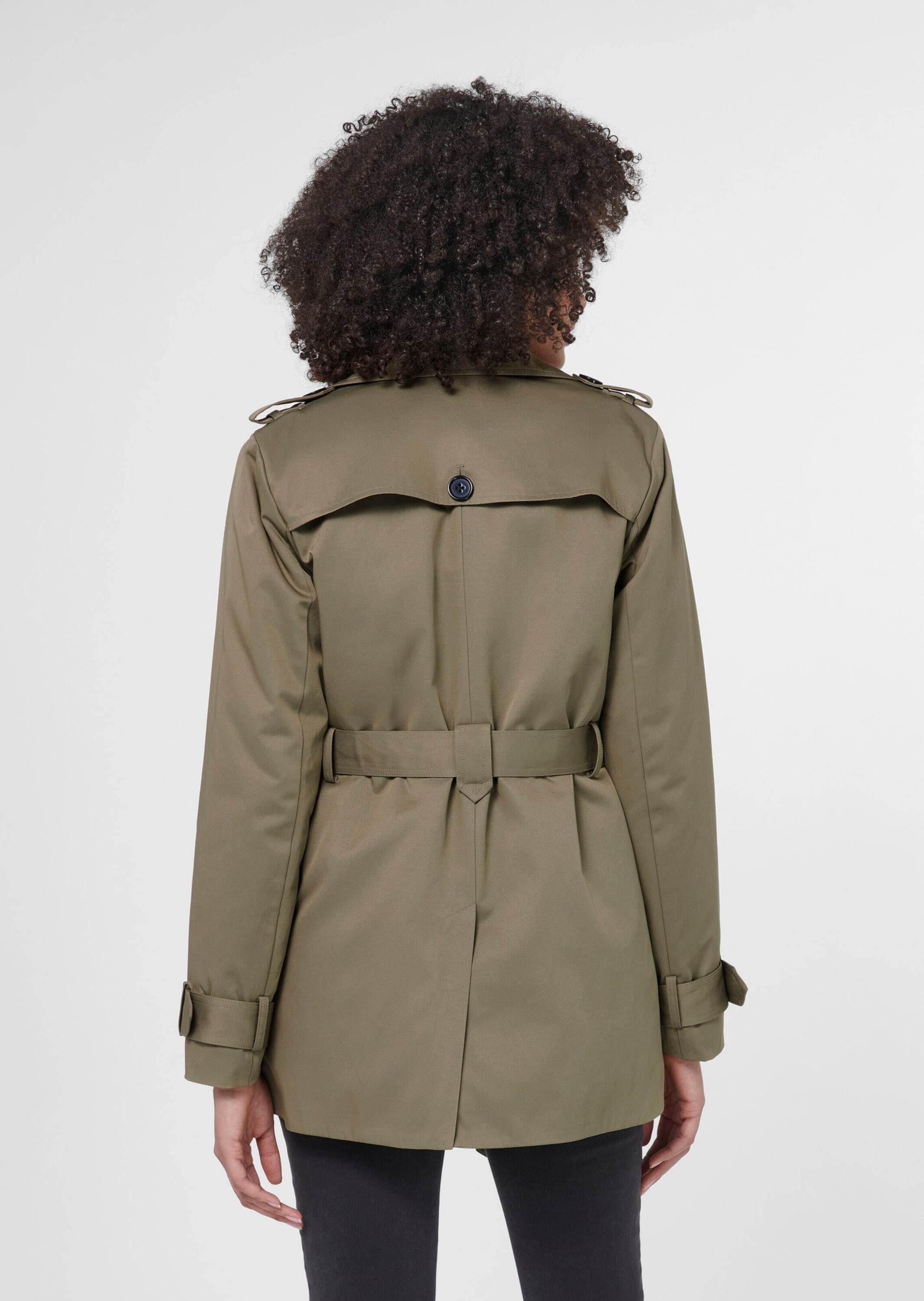 MADELEINE Trenchcoat Zweireihige Trench-Jacke mit Steppfutter