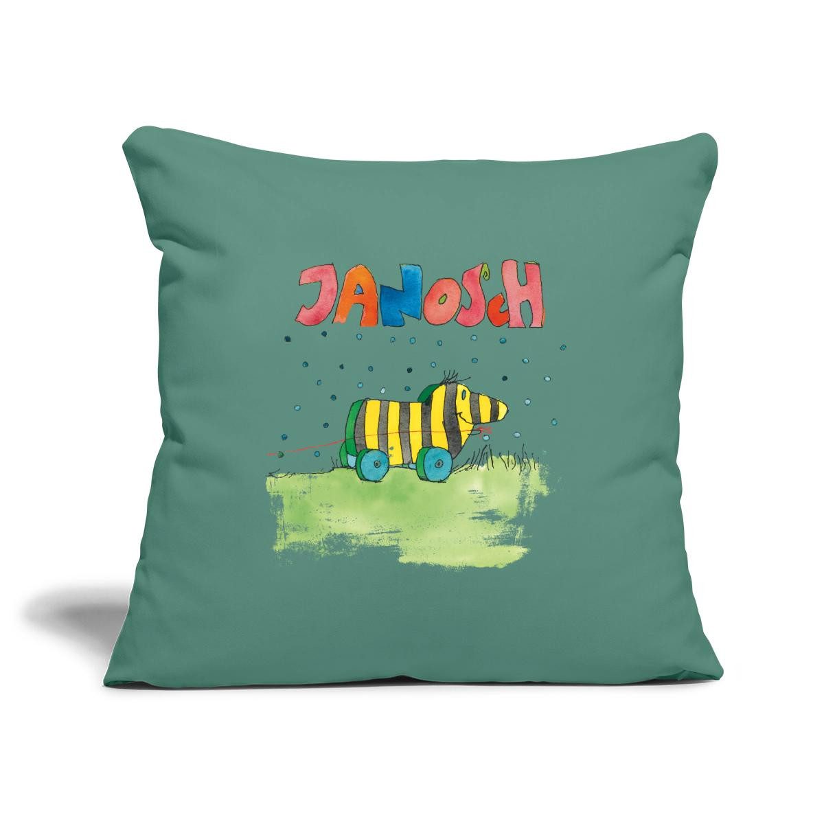 Spreadshirt Kissenbezug Janosch Tigerente Schriftzug Kissenbezug 45x45 cm