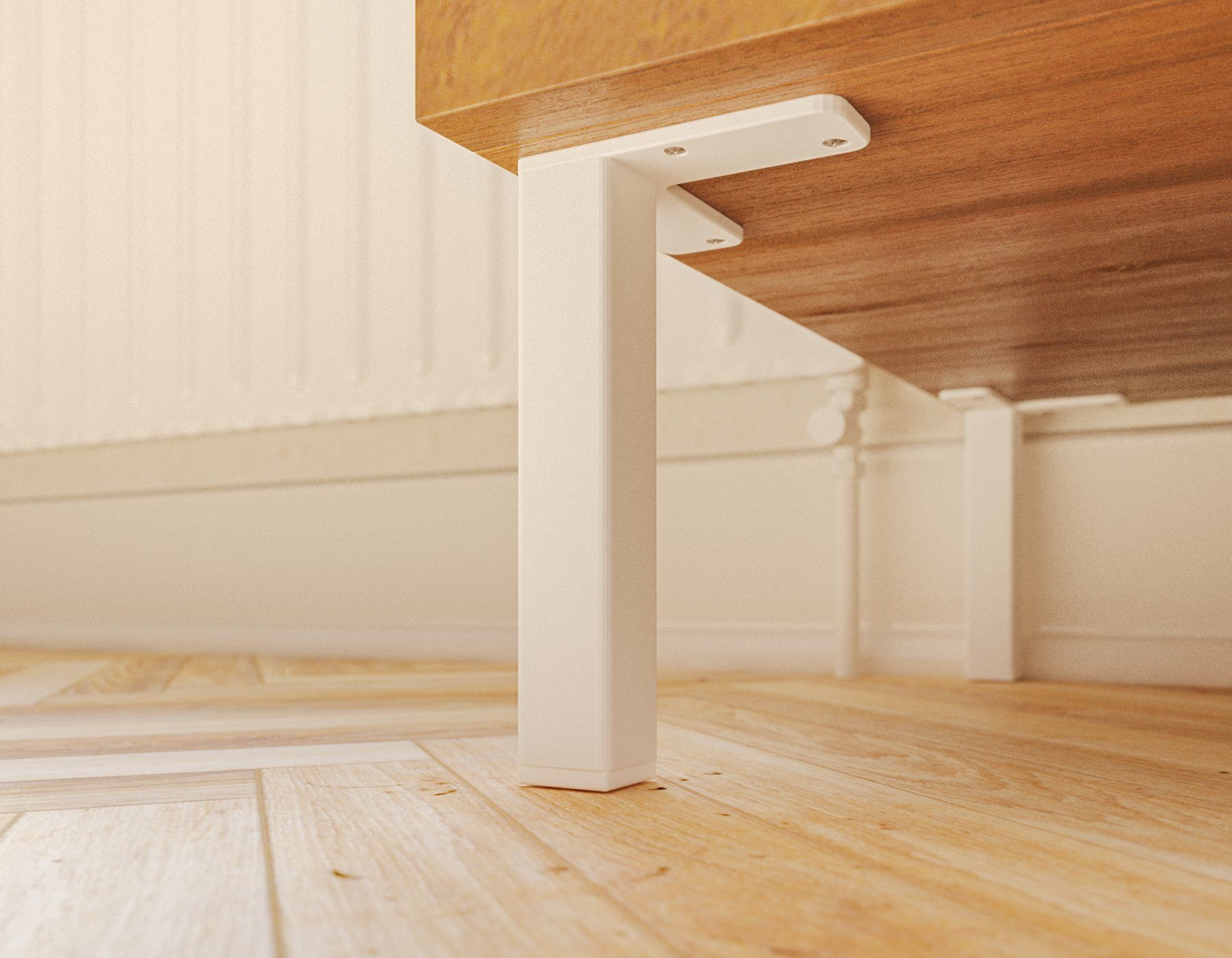 HEVVA Möbelfuß Möbelfüße 10/15/20/25 cm, LUZERN, Möbelbeine, Schrankfüße, Sockelfuß, (SIE KÖNNEN ENTWEDER 1 STÜCK oder SET MIT 4 STÜCK KAUFEN)