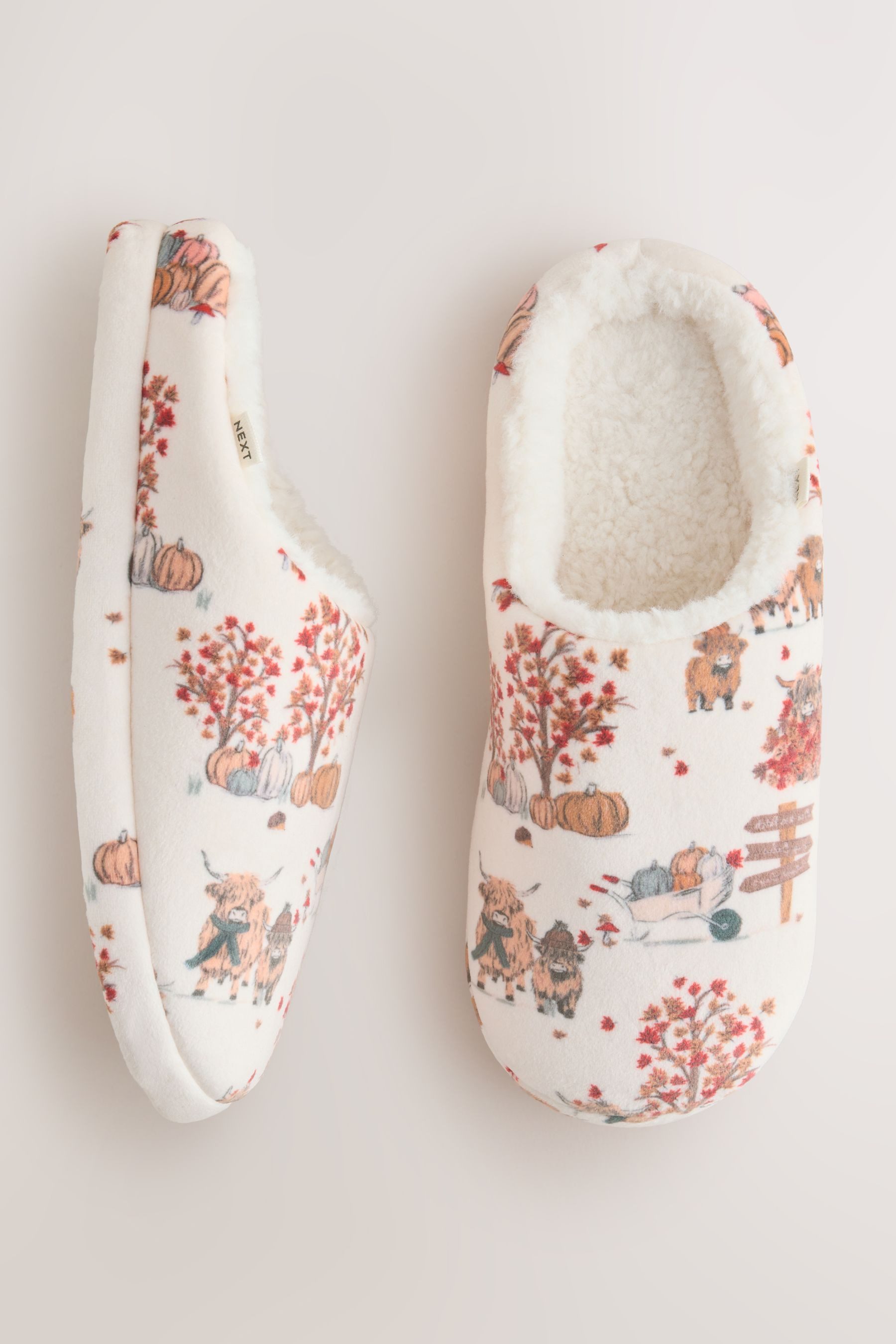 Next Kuschel-Hausschuhe mit Print Hausschuh – Bild 3 von 5