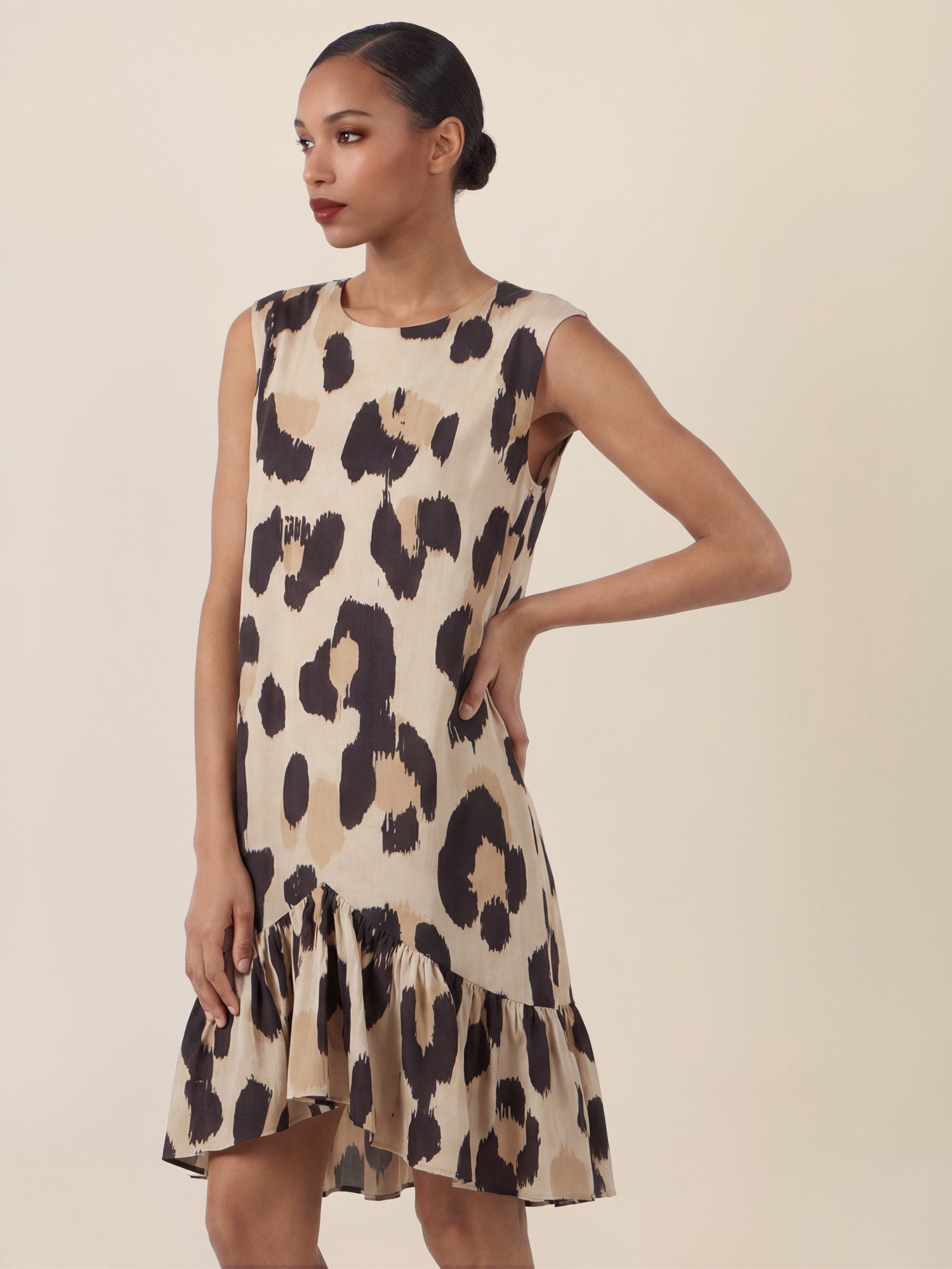 Apart Minikleid Volantkleid mit Allover-Print