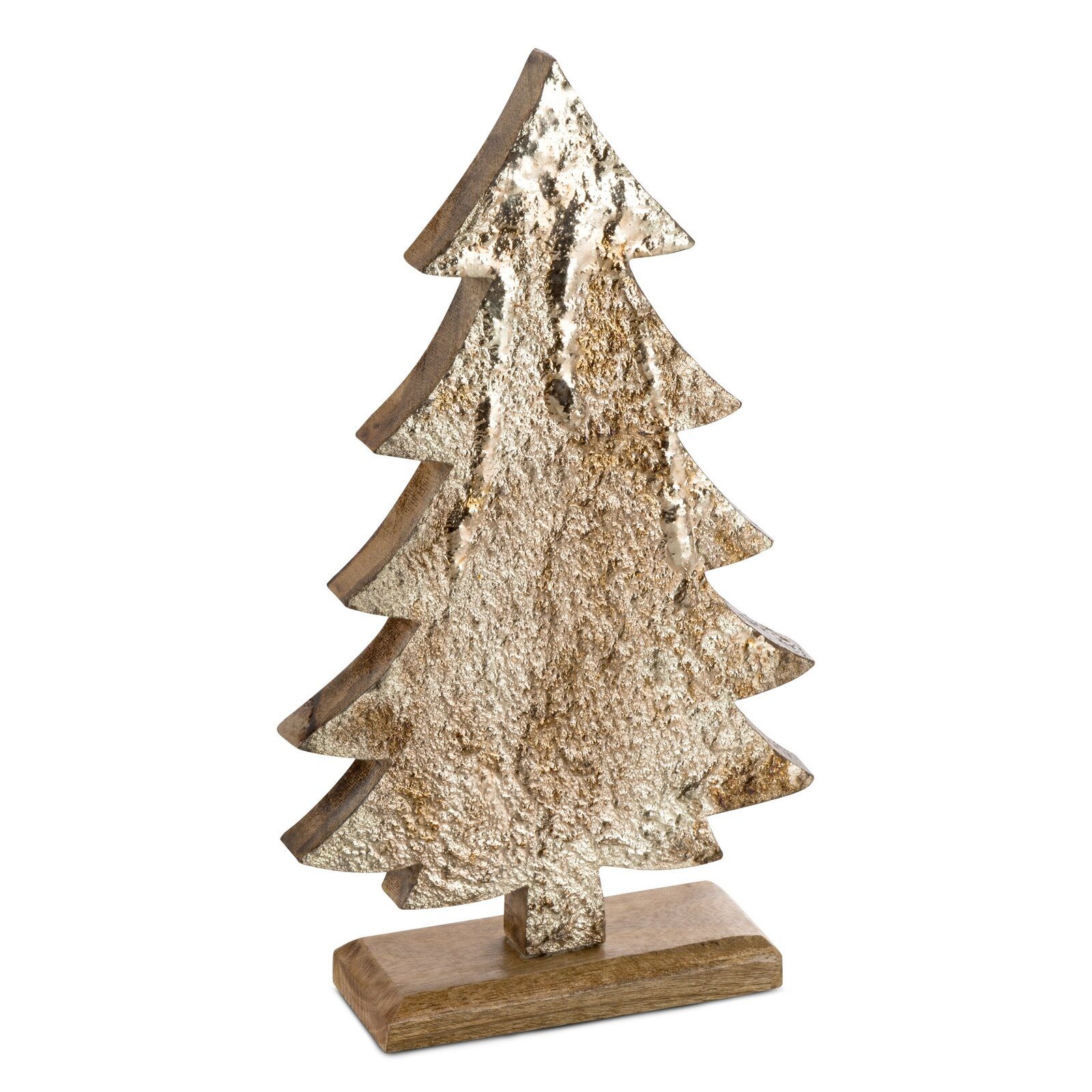 Eurofirany Weihnachtsfigur Tannenbaum Schaukelpferd aus Holz Schmuck Dekoration