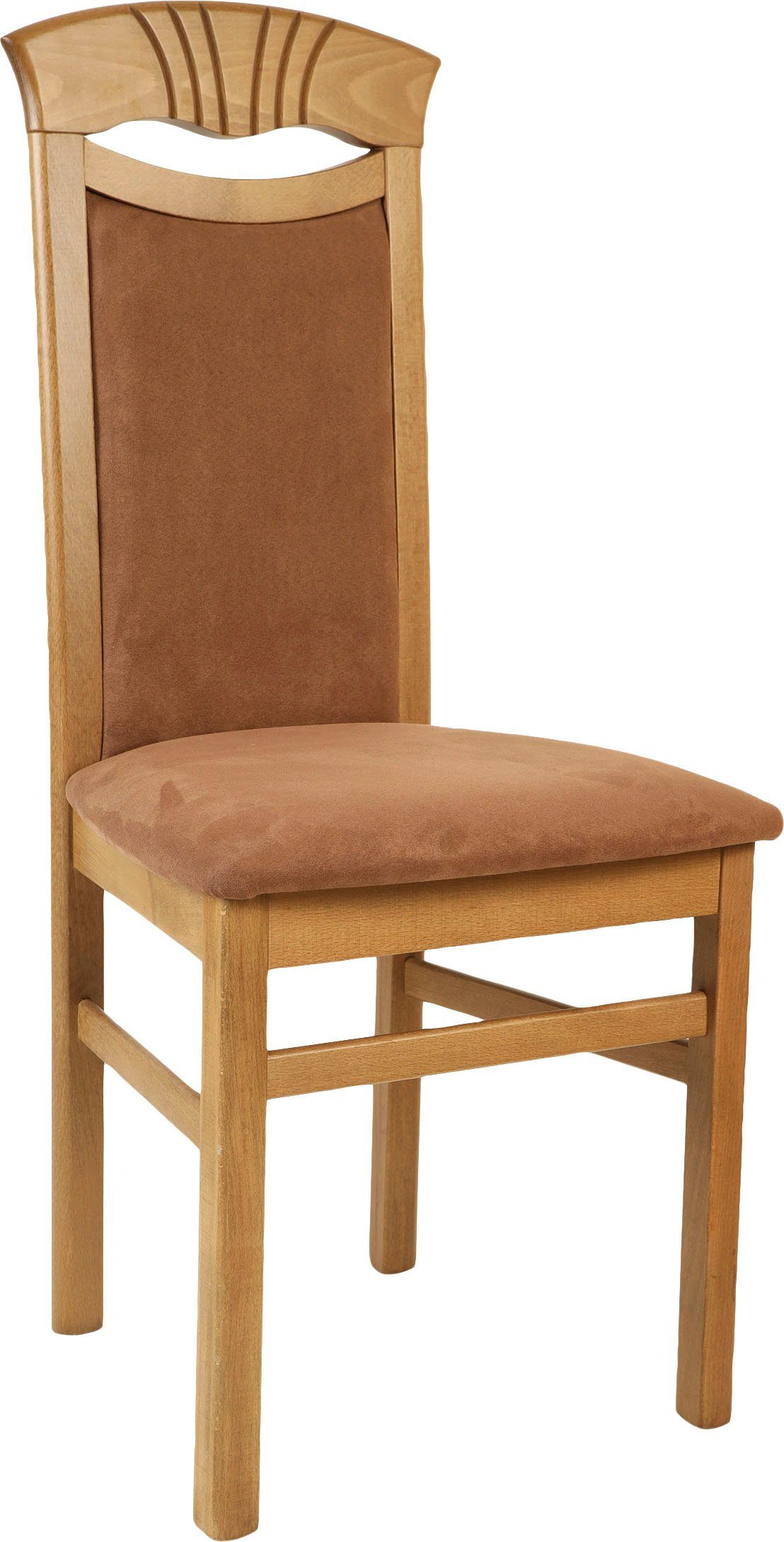 Home affaire Esszimmerstuhl Franz (Set, 2 St), strapazierfähige Microfaser, günstig online kaufen