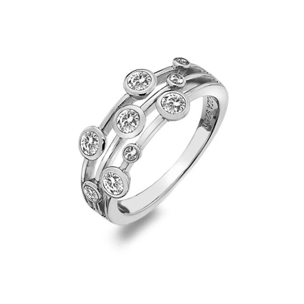 Diamond Fingerring Luxury silver ring with topaz and Willow DR207 - Circuit: 51 mm