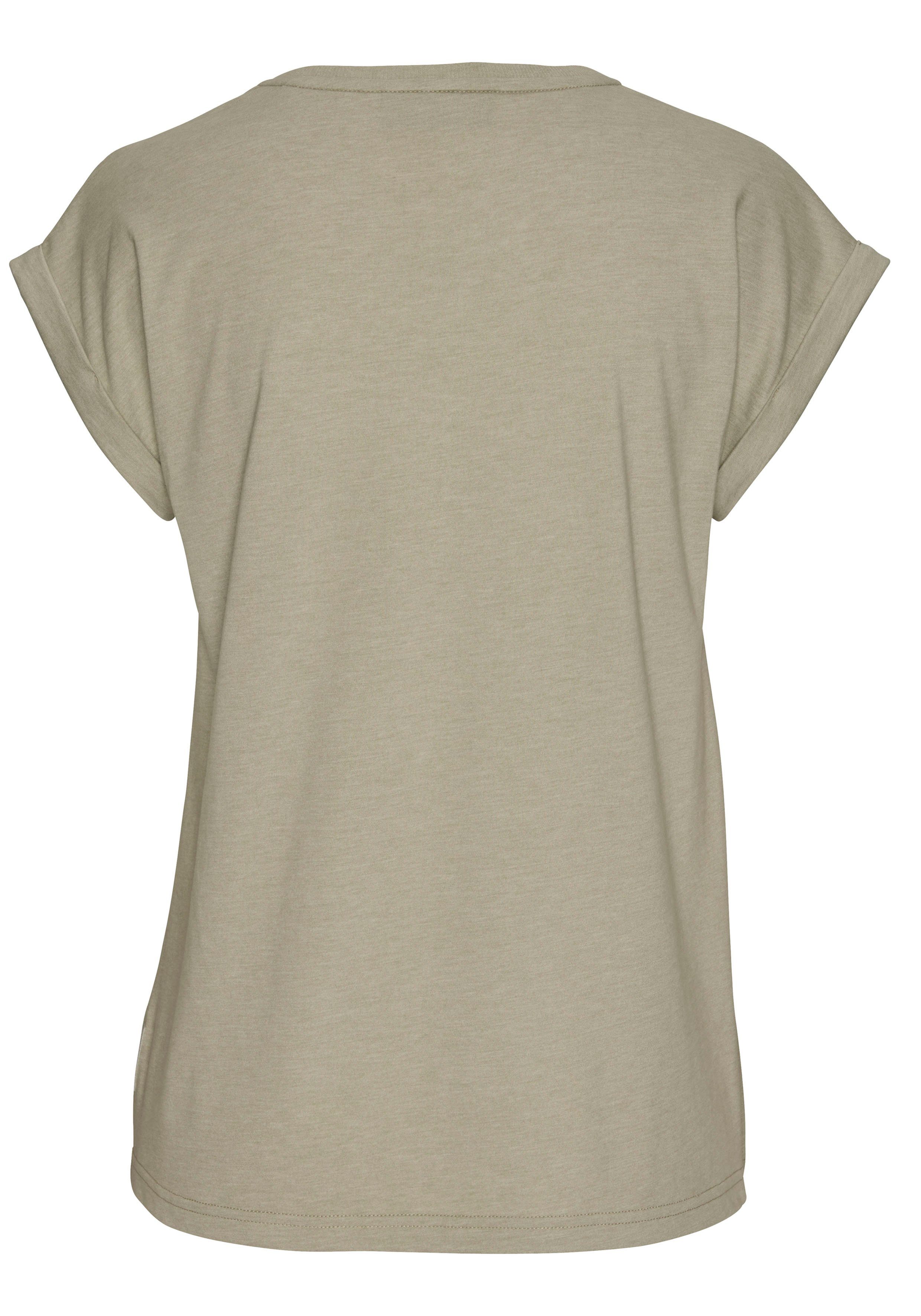 Elbsand T-Shirt Eldis mit Logodruck, Kurzarmshirt aus Baumwoll-Mix, sportlich-casual