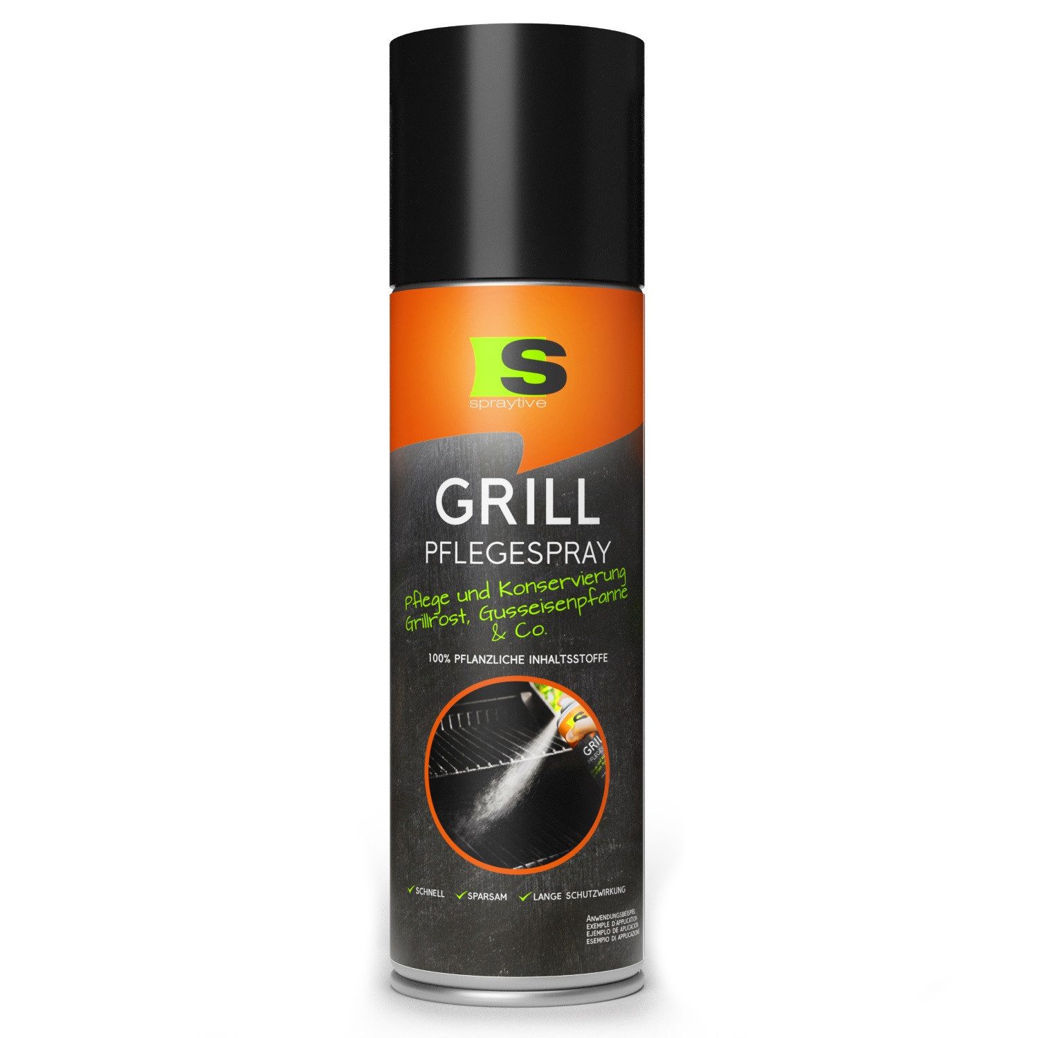 Spraytive 1x 500ml BBQ Grill Pflegespray - Konserviert Grillroste, Pfannen & Co. Grillreiniger (Made in Germany)