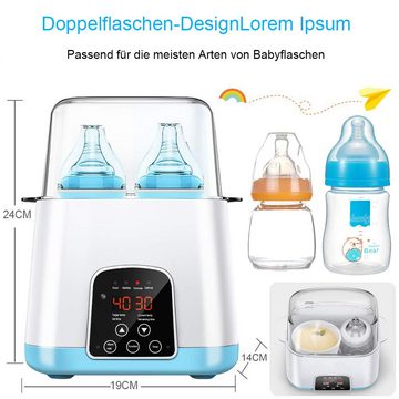 iceagle Babyflaschenwärmer Baby Flaschenwärmer, 6 in 1 Smart Thermostat Baby Speisenwärmer, Konstante Temperatur in 24h