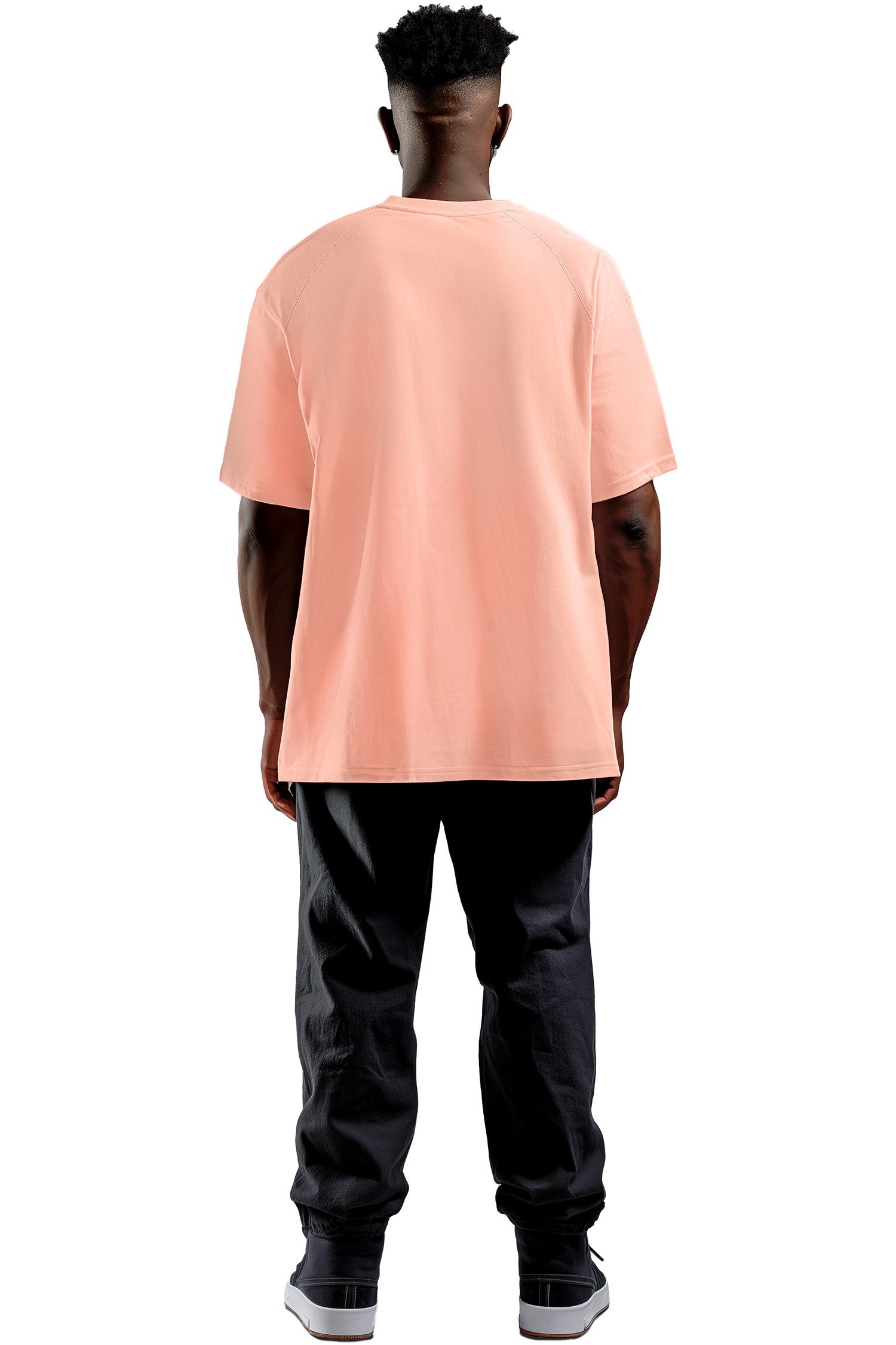 Reichstadt Oversize-Shirt Herren Oversized Kurzarmshirt 22RS033 mit Stitching auf der Brust